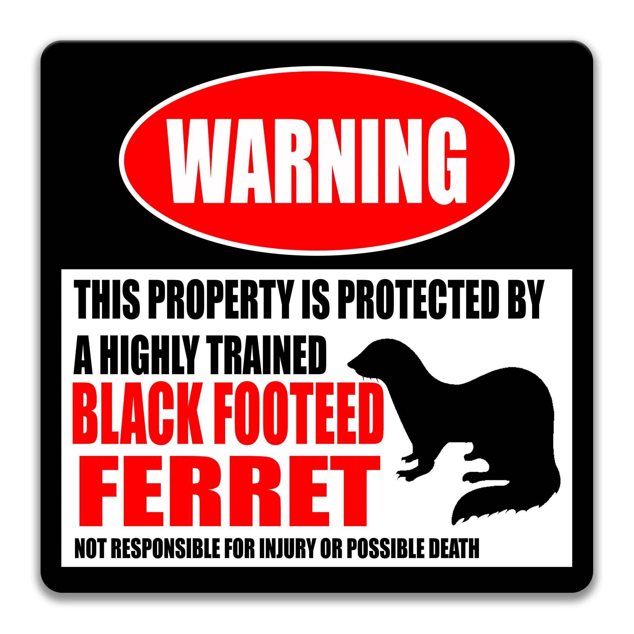 Hilarious Black Footed Ferret Sign - Perfect Ferret Decor for you Cage or Habitat