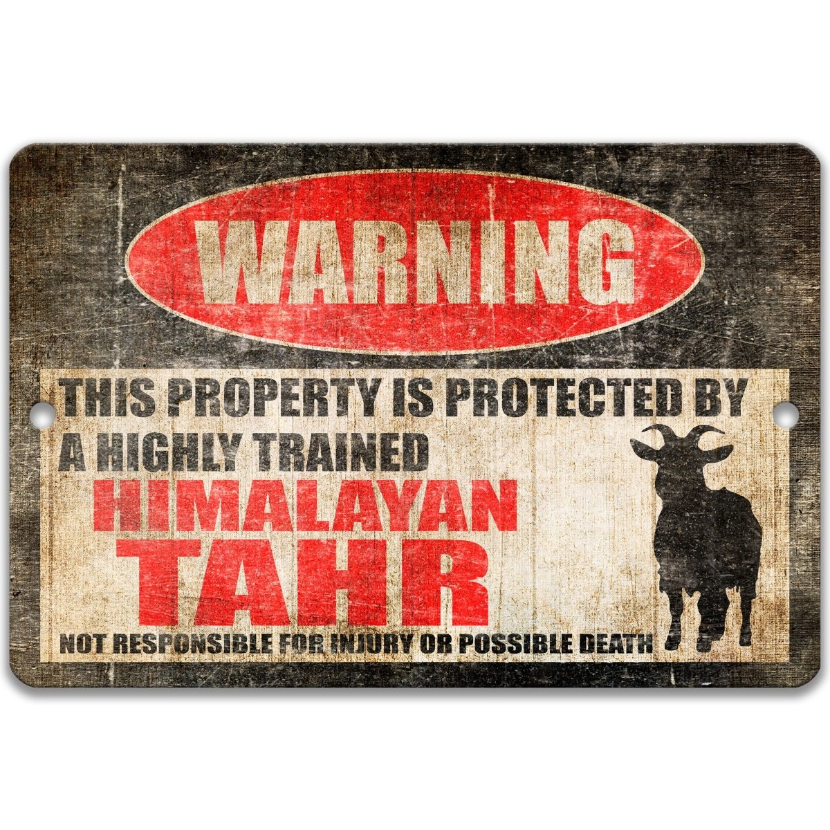 Himalayan Tahr Yard Warning Sign