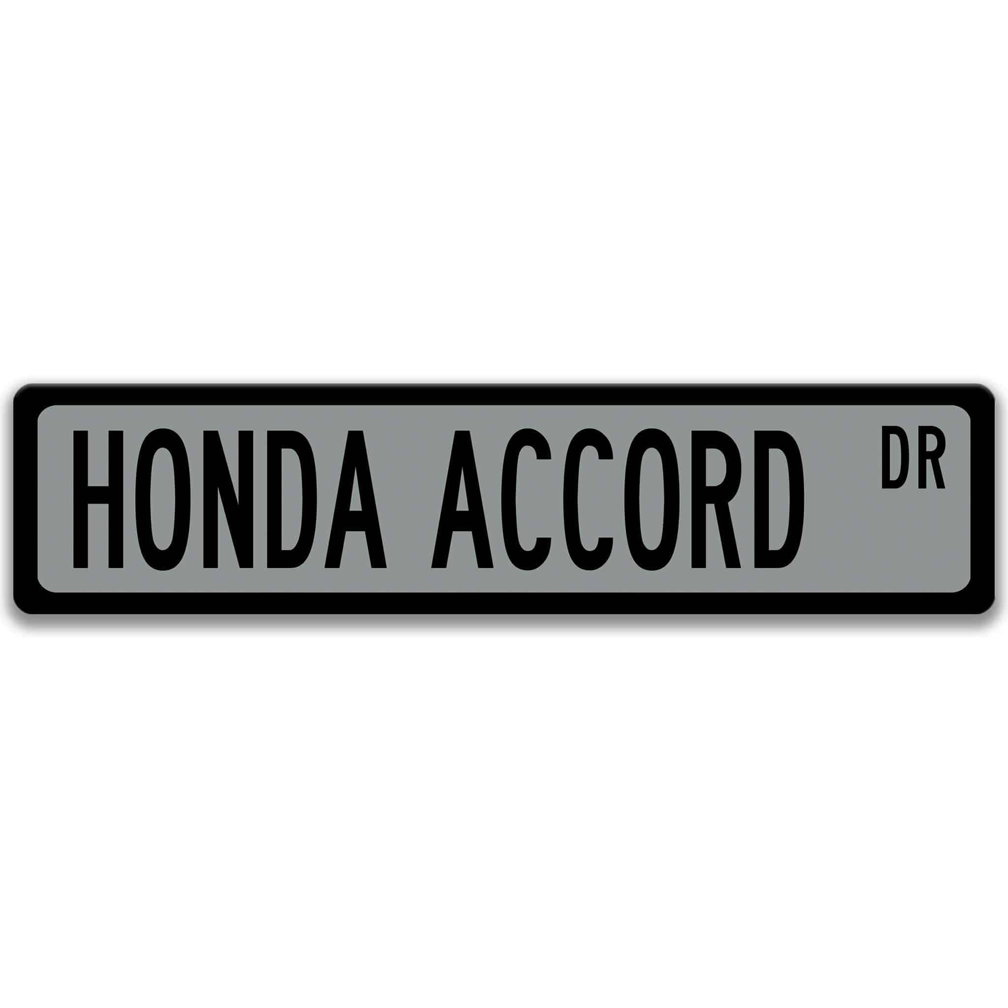 Honda Accord Metal Street Sign
