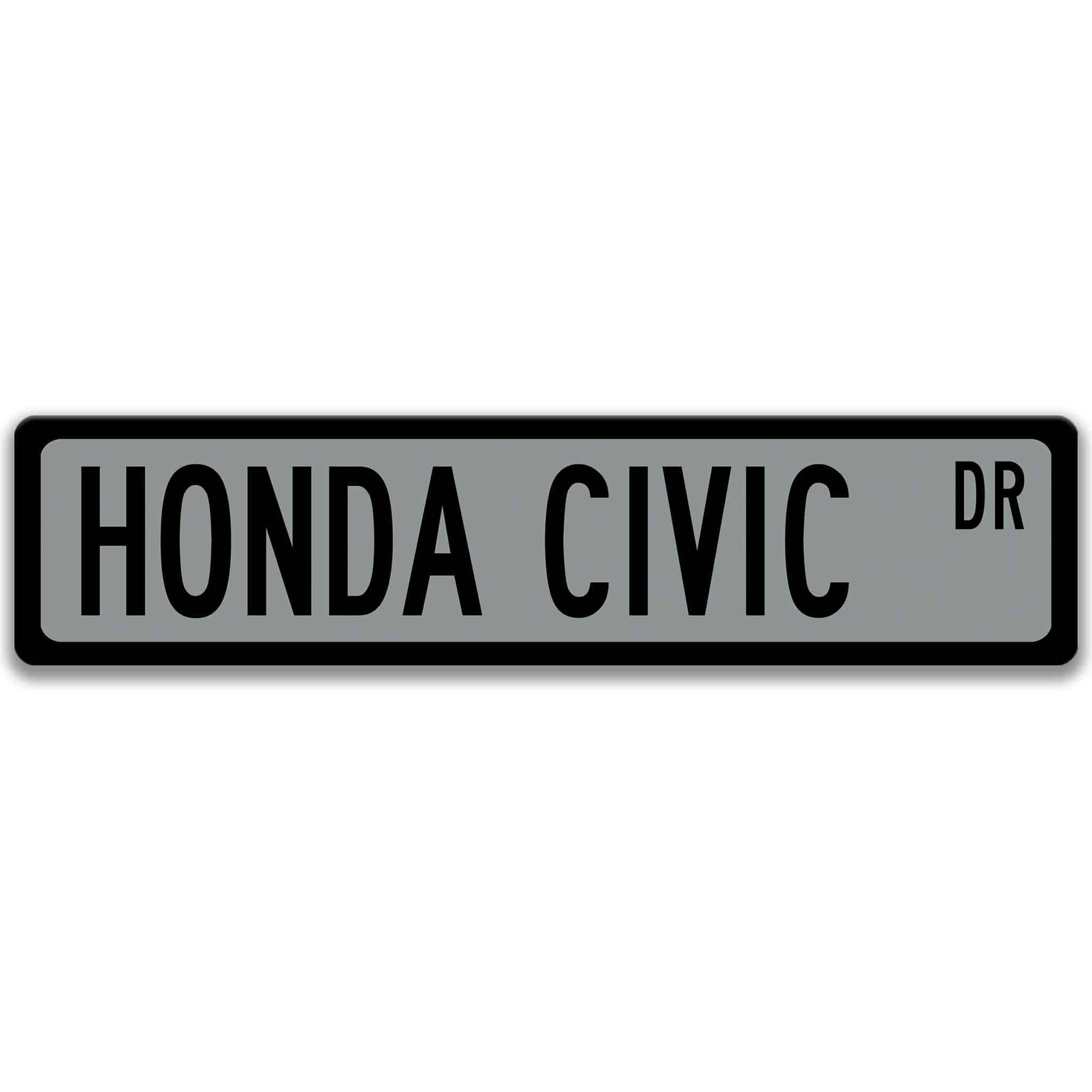 Honda Civic Metal Street Sign