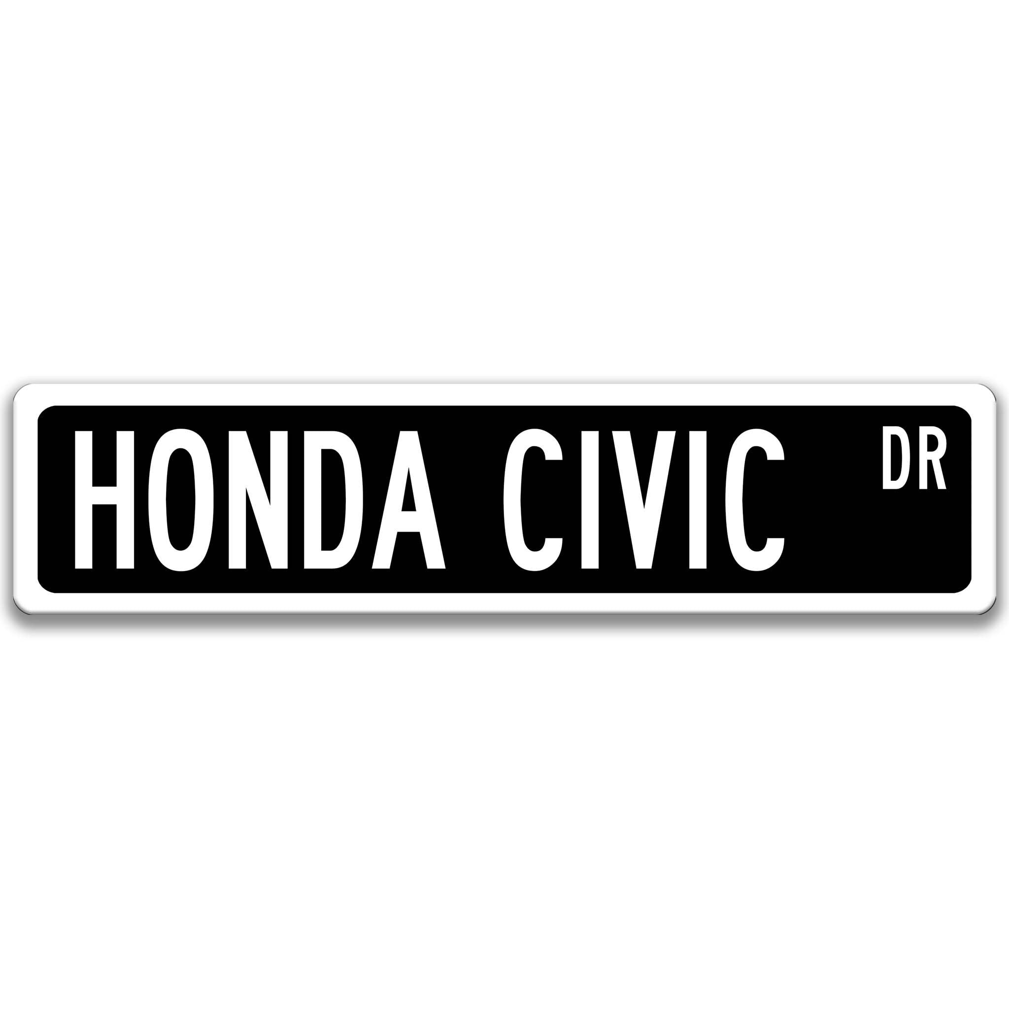 Honda Civic Metal Street Sign