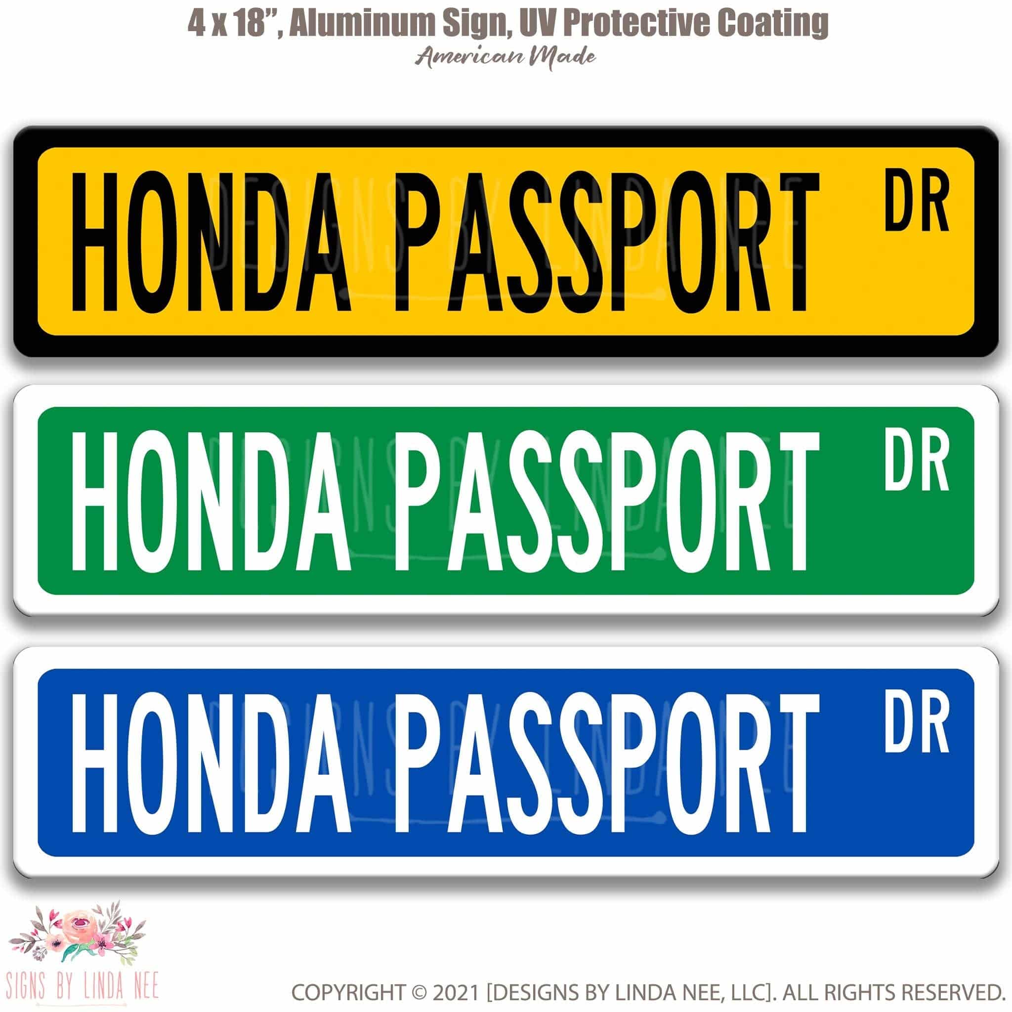 Honda Passport Metal Street Sign