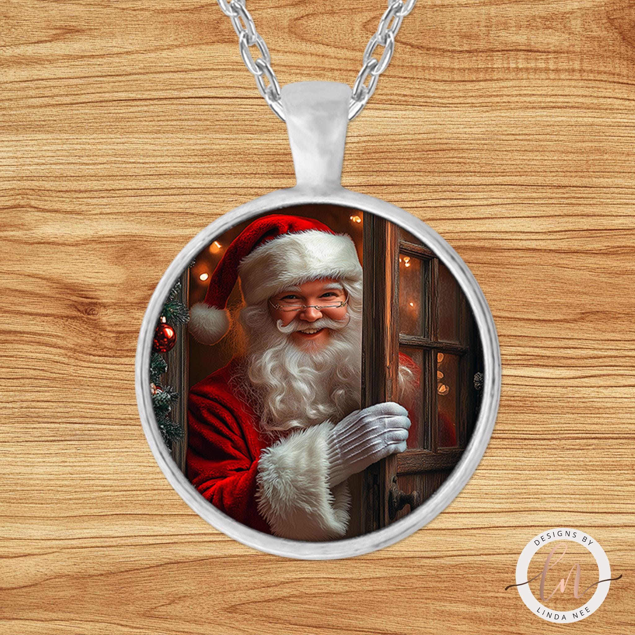 Santa Jewelry - Vintage Christmas Pendant Necklacegifts