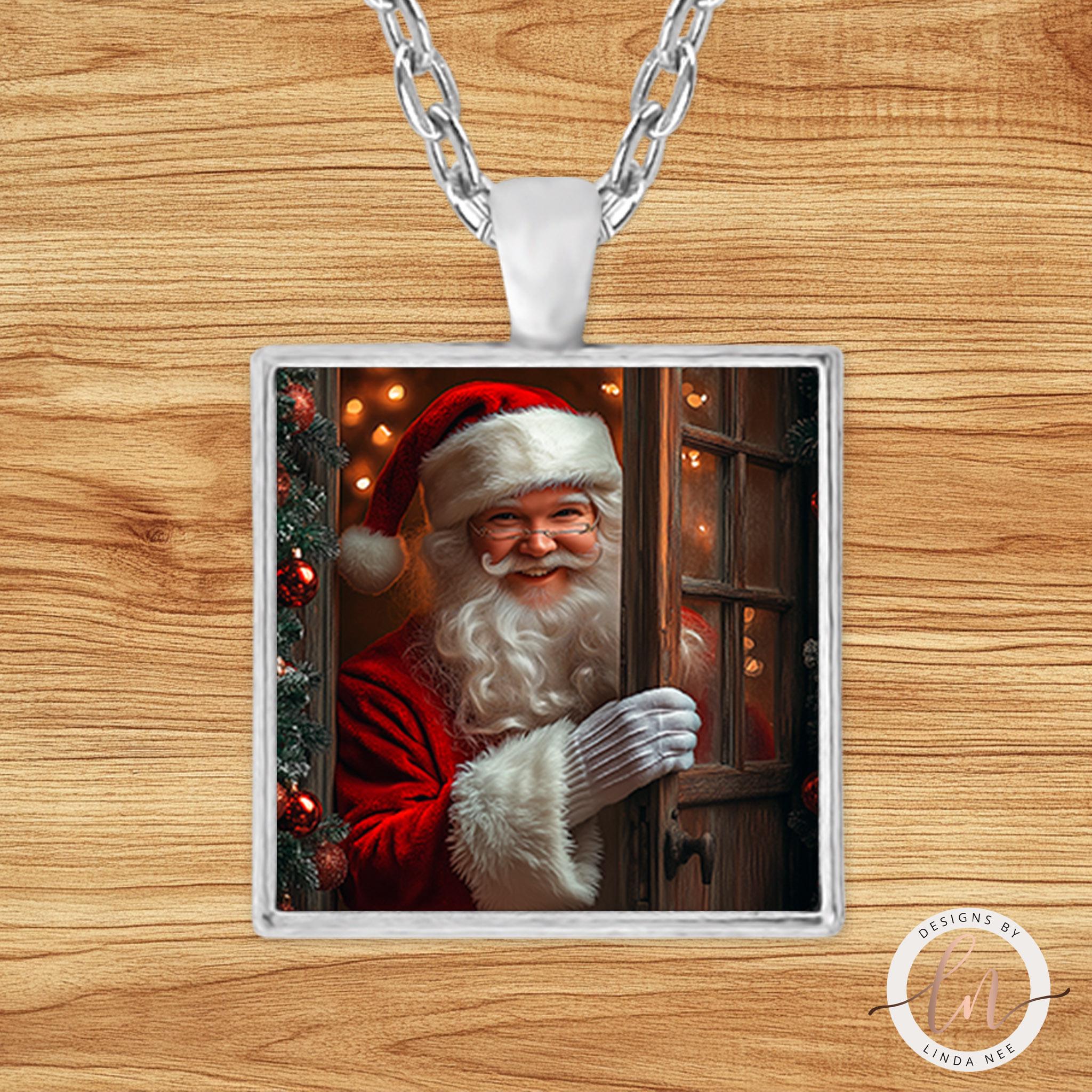 Santa Jewelry - Vintage Christmas Pendant Necklacegifts