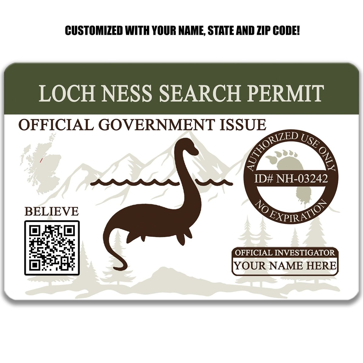 Loch Ness Search Permit