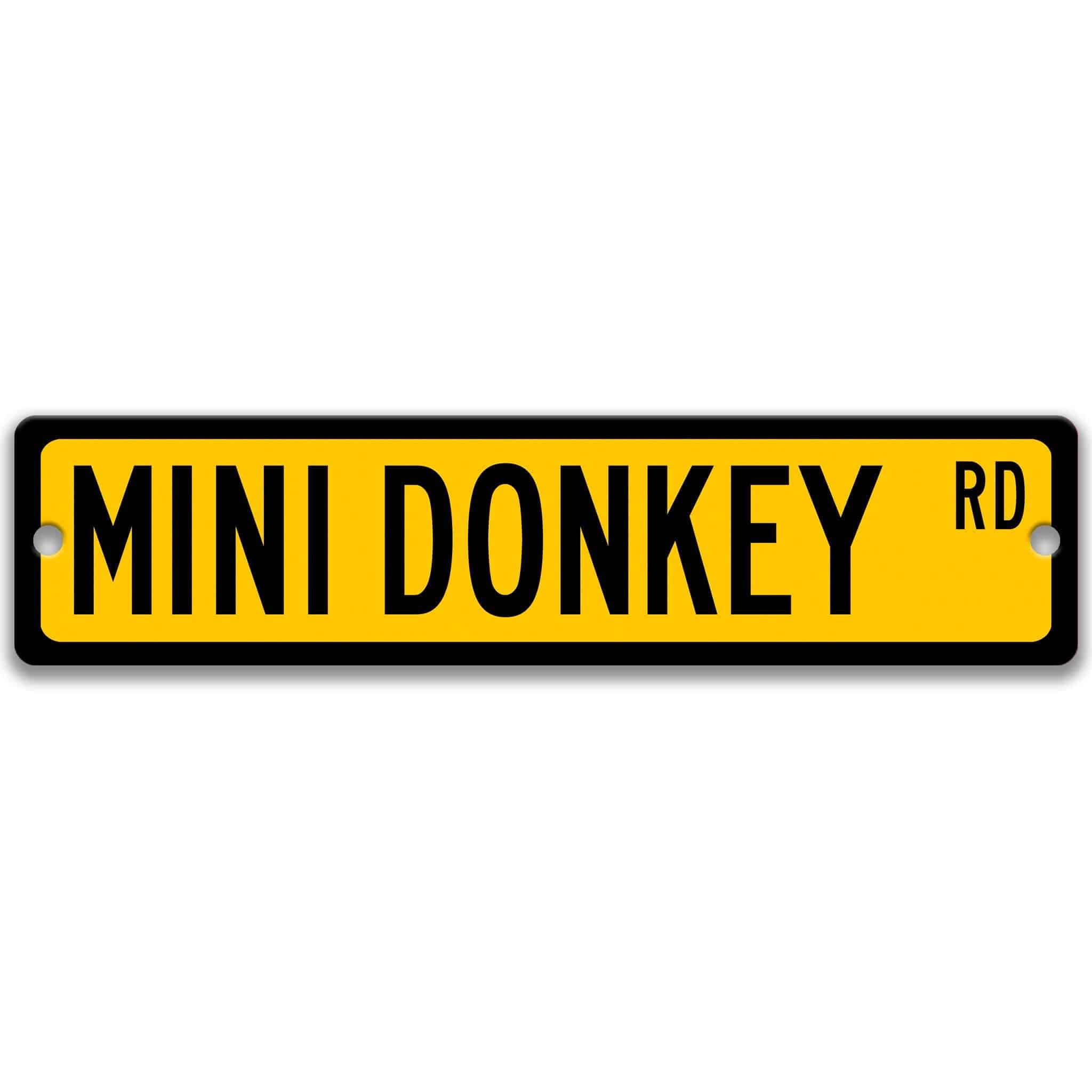 Mini Donkey Metal Street Sign