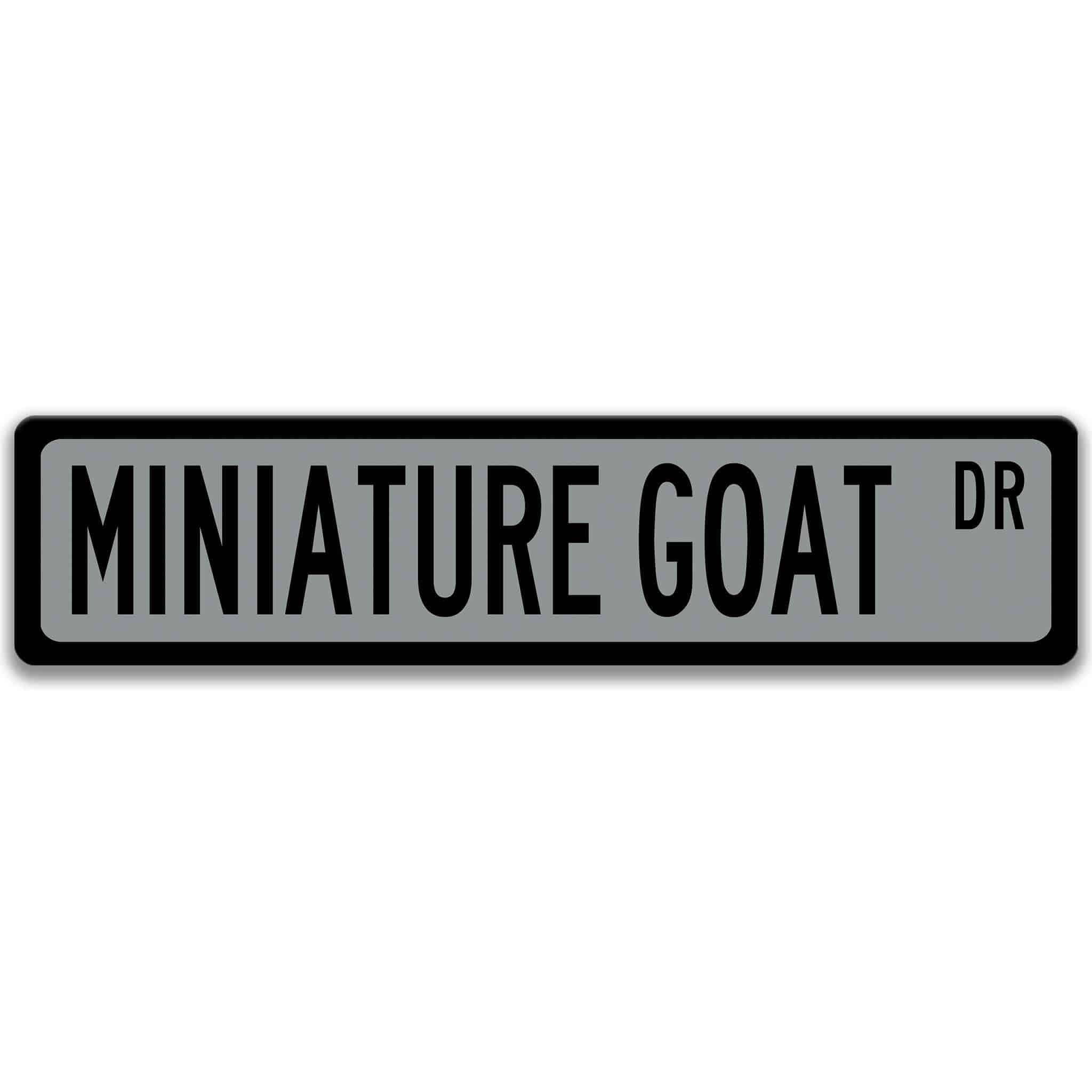 Miniature Goat Metal Street Sign