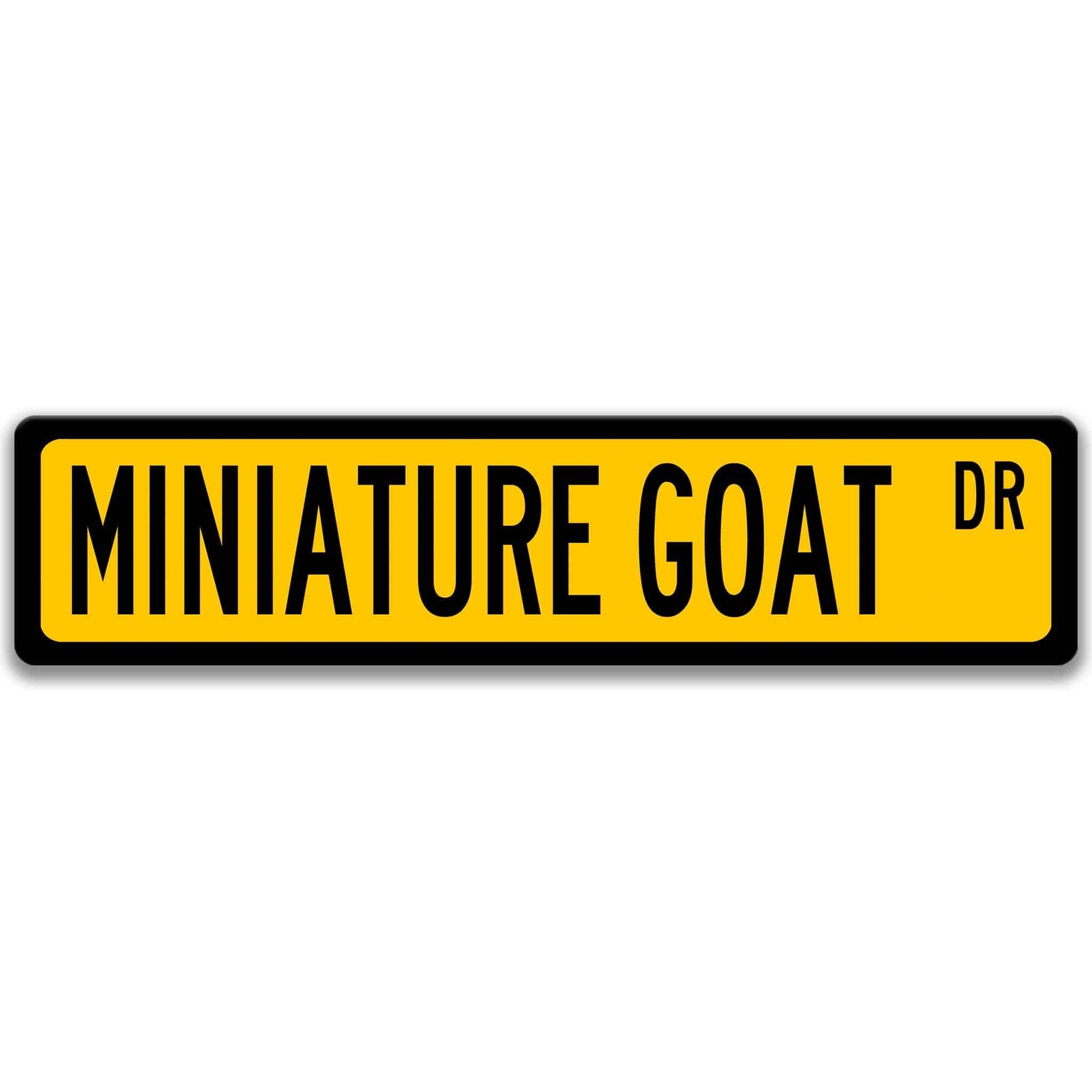 Miniature Goat Metal Street Sign