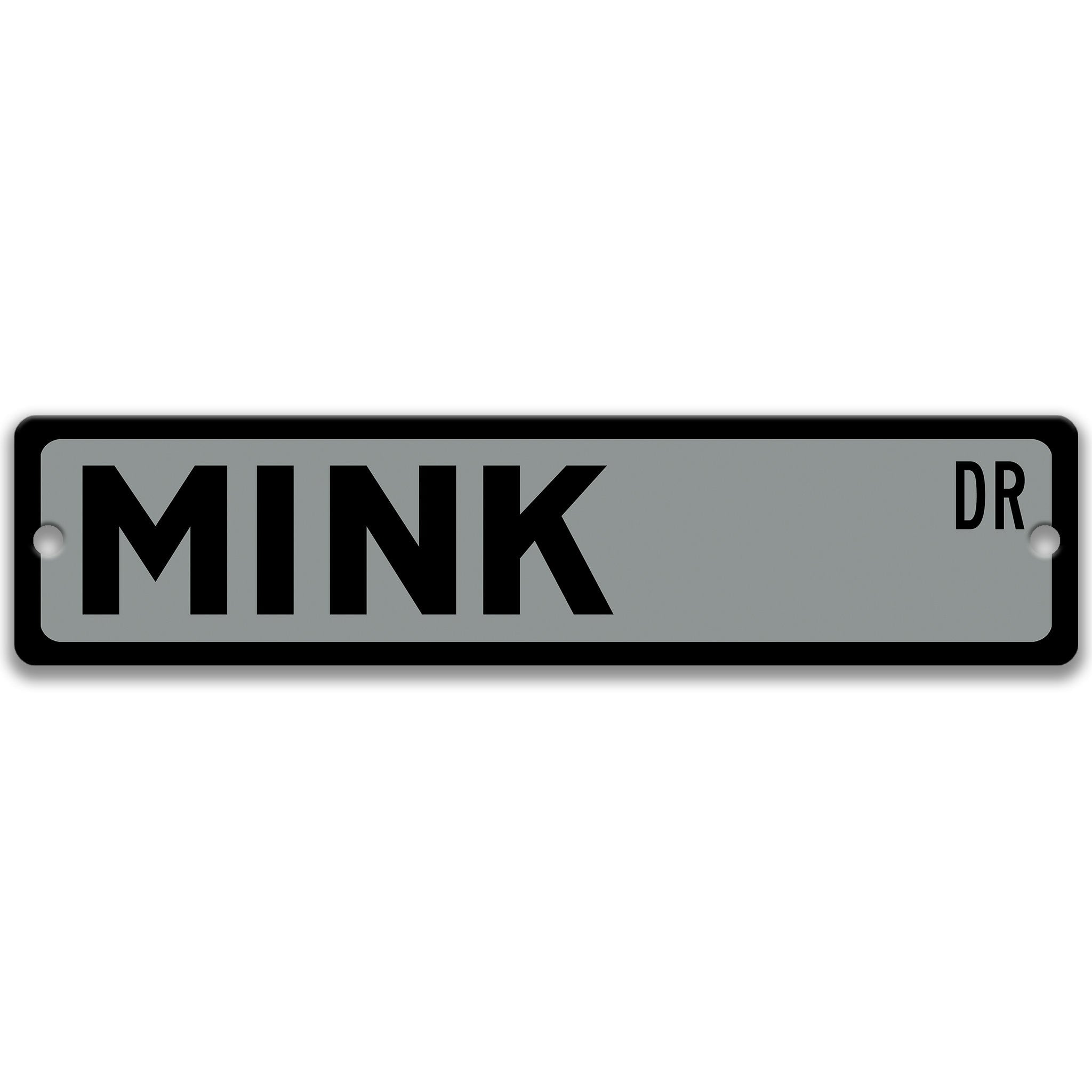Mink Metal Street Sign