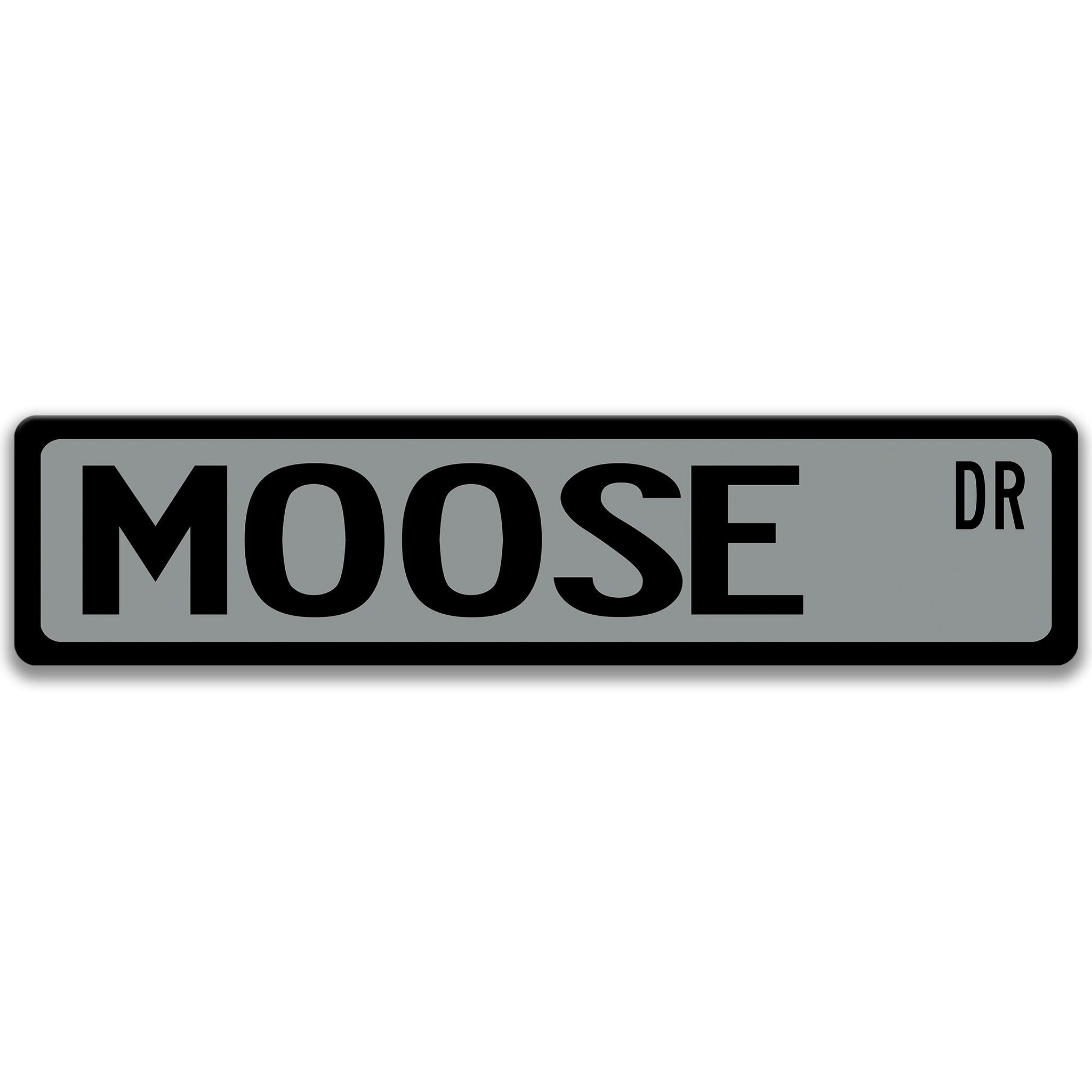 Moose Metal Street Sign