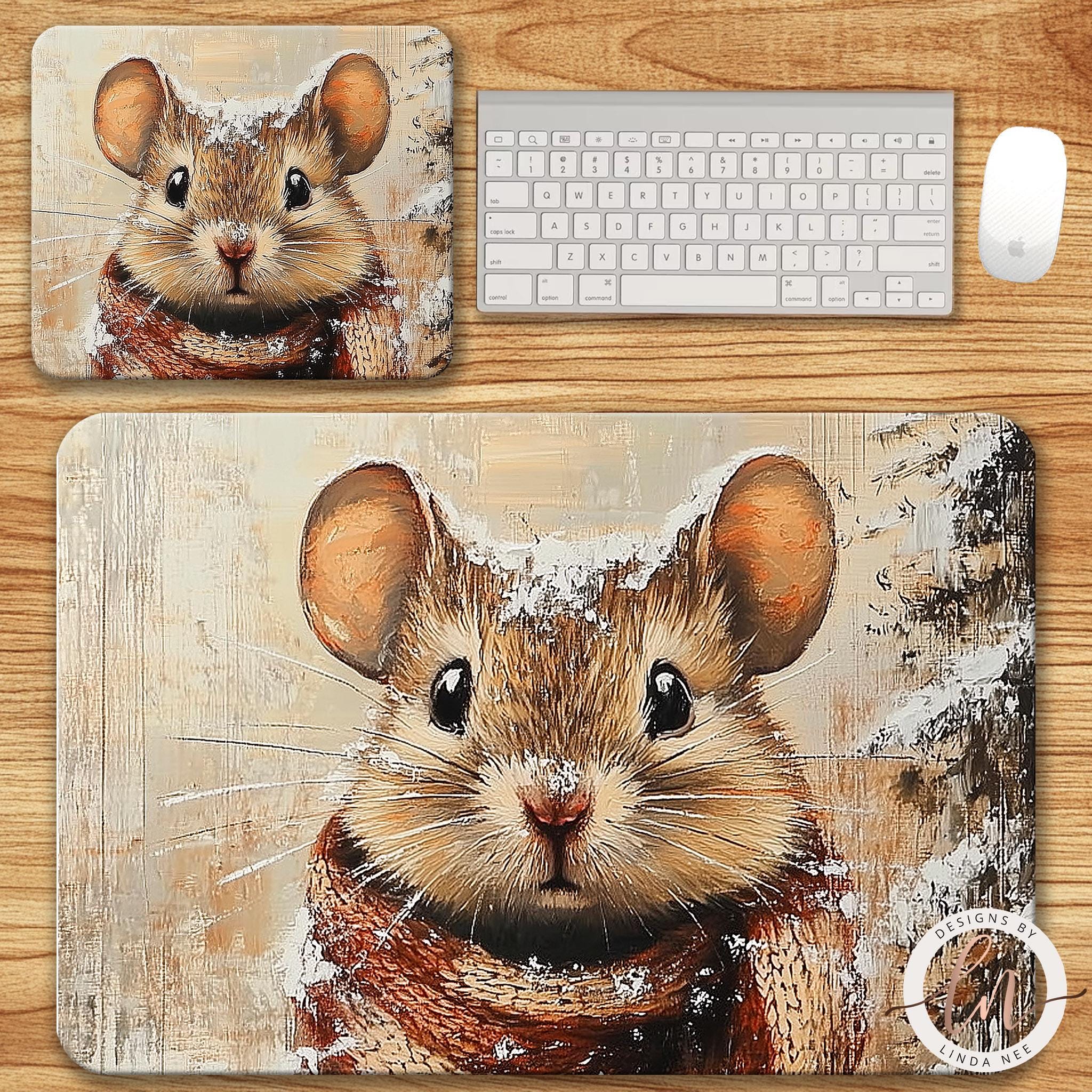 Mouse Mousepad - Winter Forest Desk Mat Cottagecore Decor