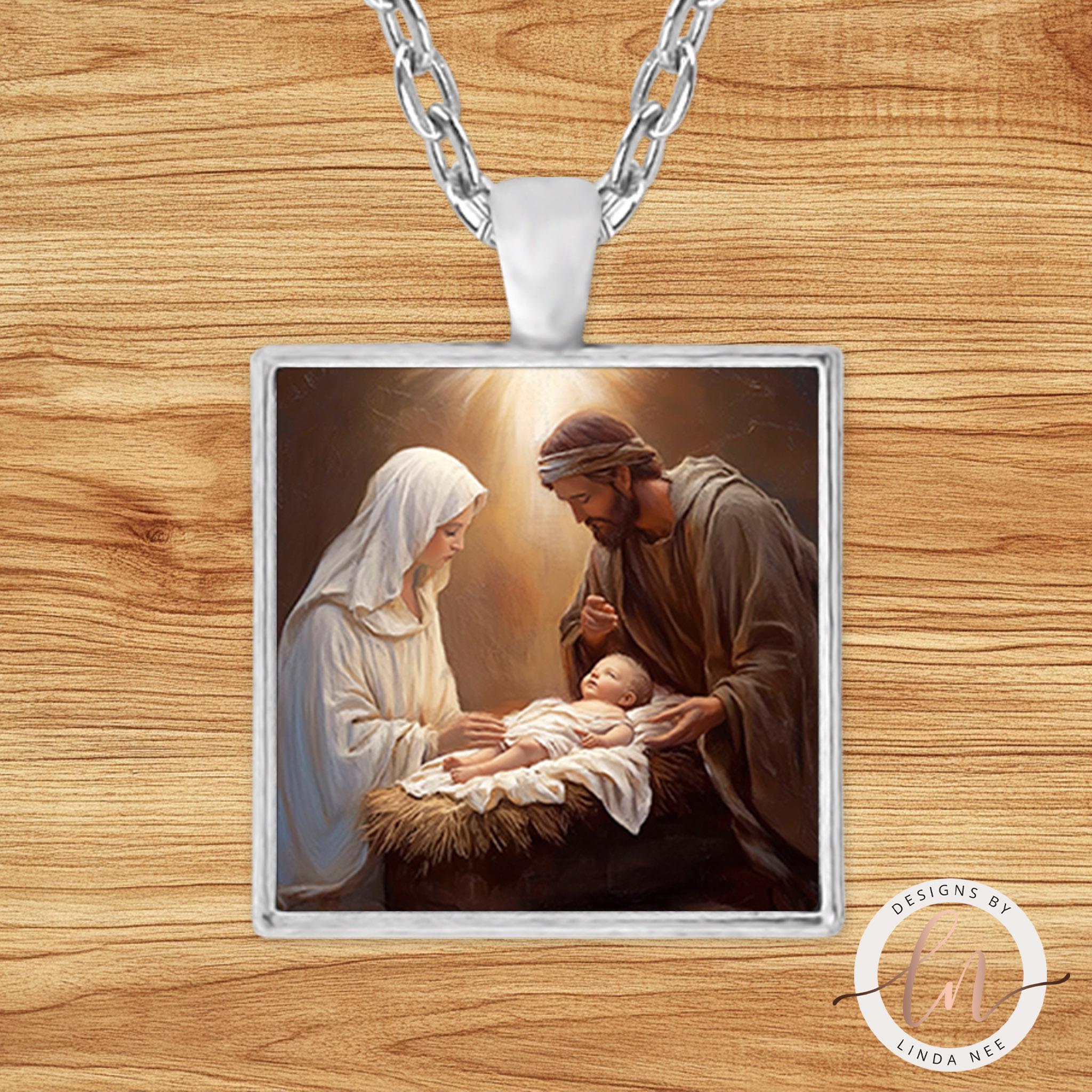 Nativity Necklace - Holy Family Baby Jesus Christmas Gift