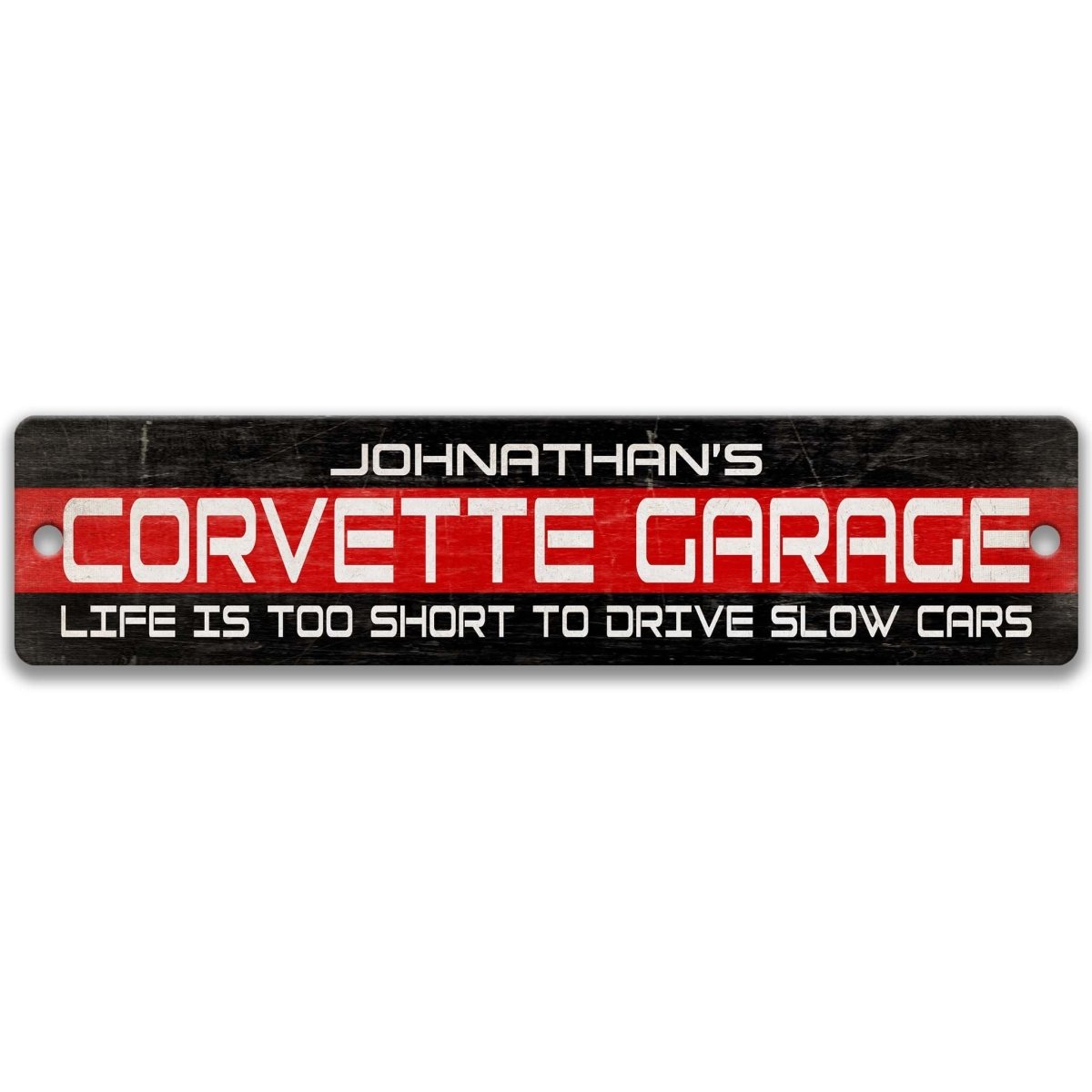 Personalized Corvette Garage Sign