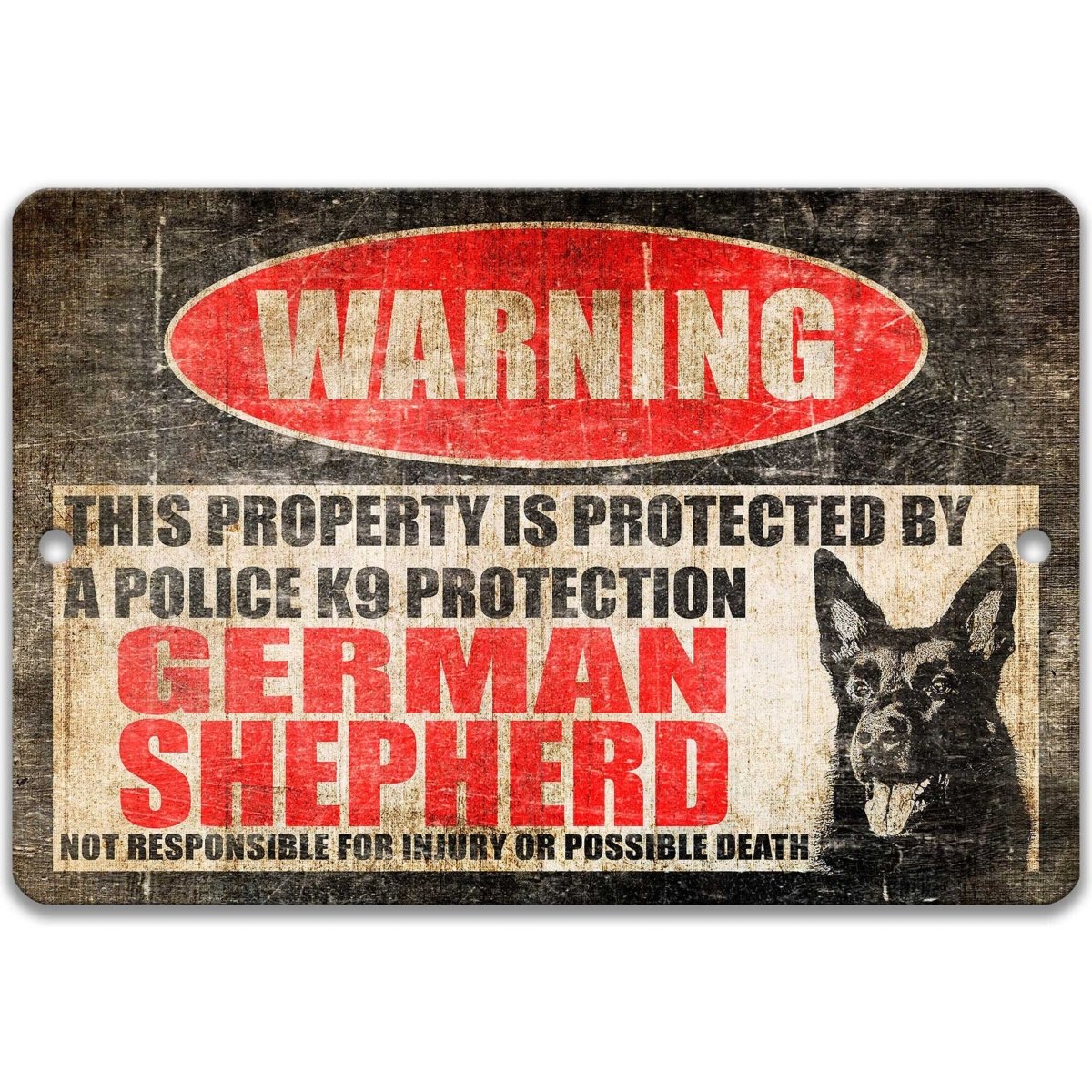 Police K9 German Shepherd Sign