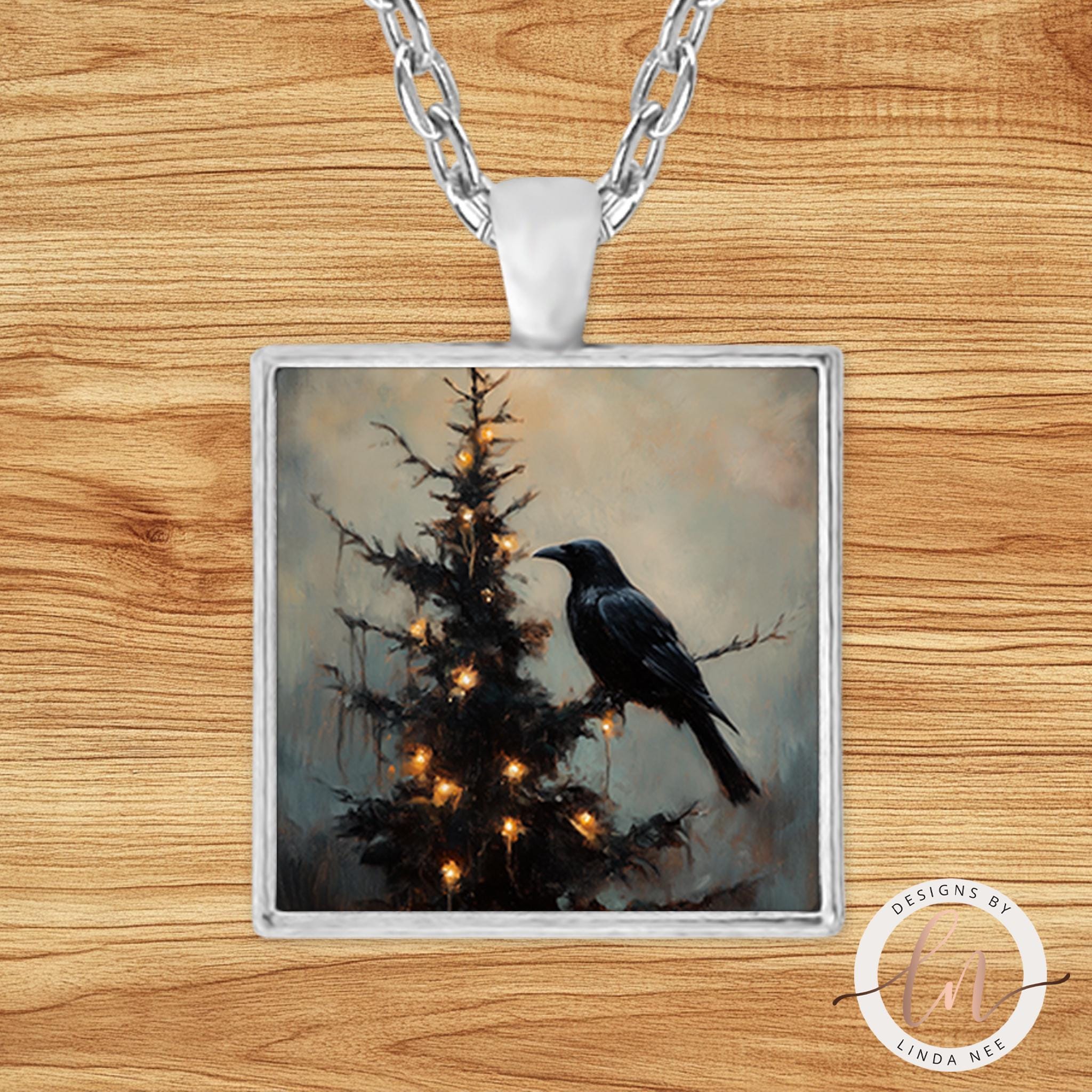 Raven Pendant - Dark Academia Odin's Raven Viking Necklacegifts