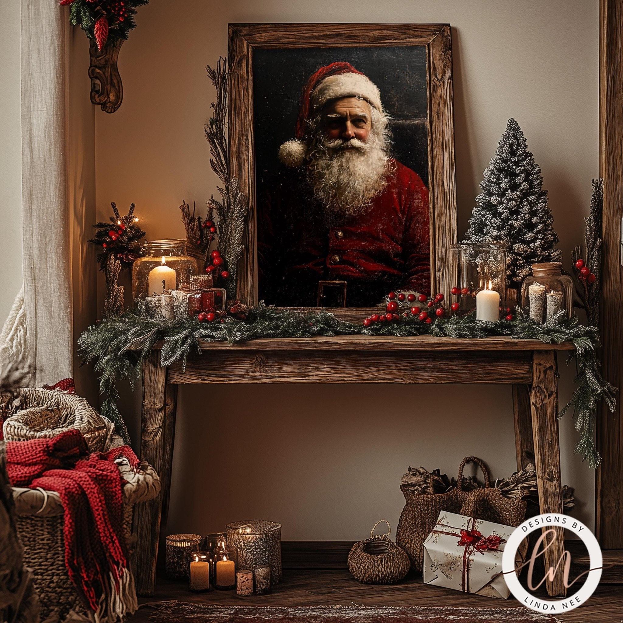 Santa Claus Art Print - Metal & Fine Art for Holiday Decor