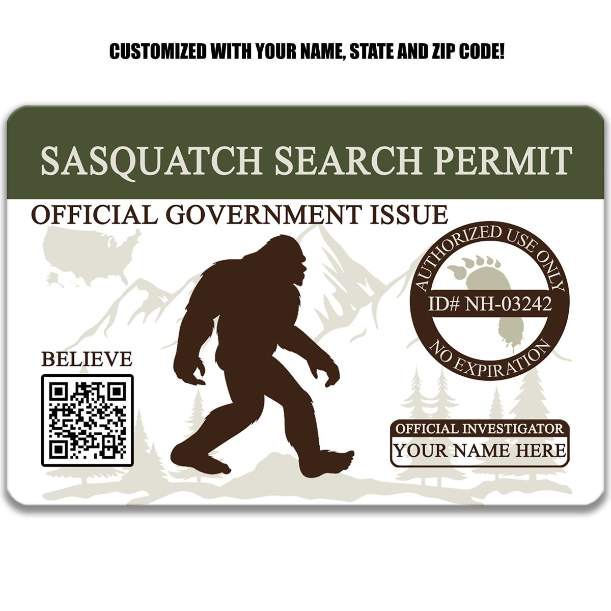 Sasquatch Search Permit