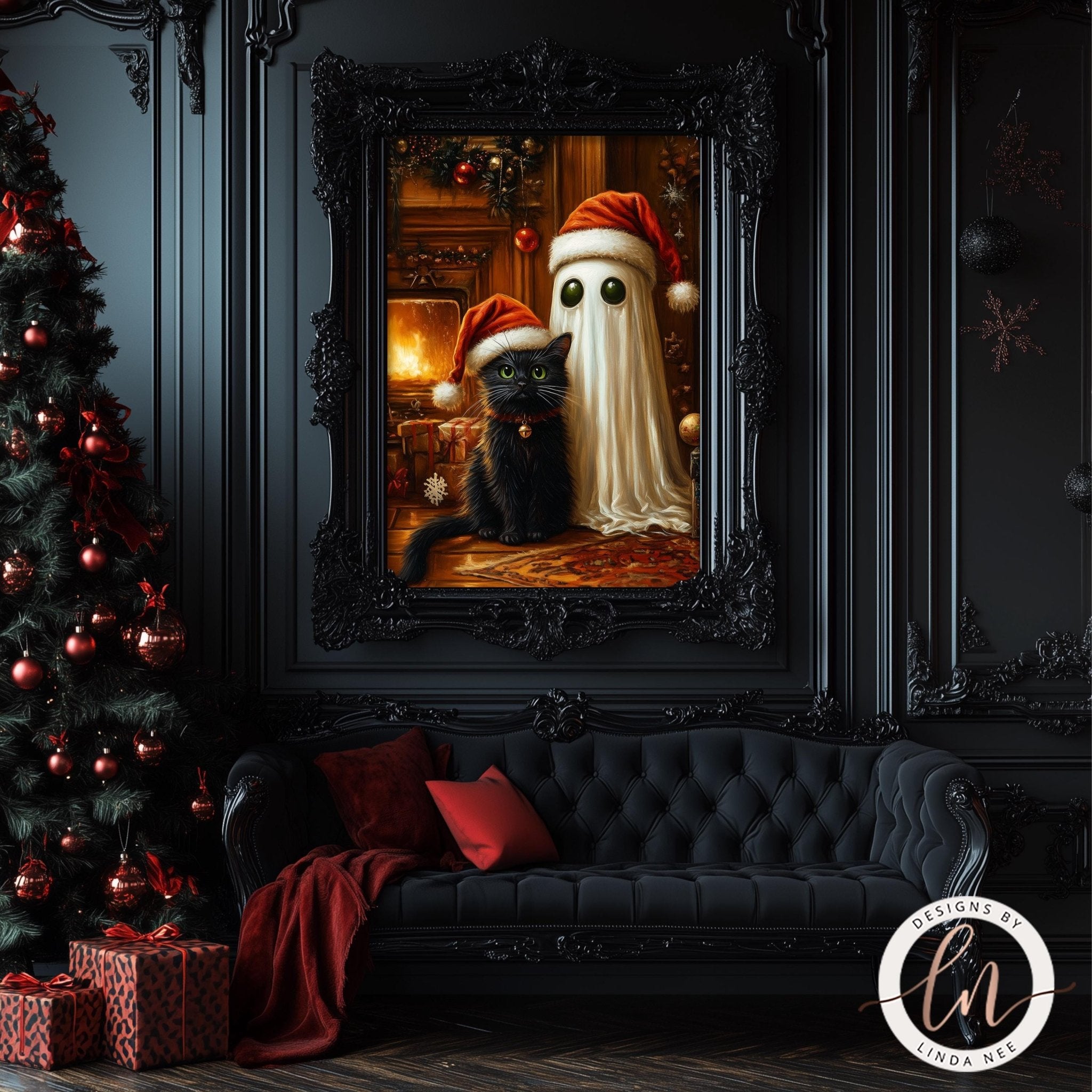 Spooky Christmas Ghost Wall Art - Metal & Fine Art Print