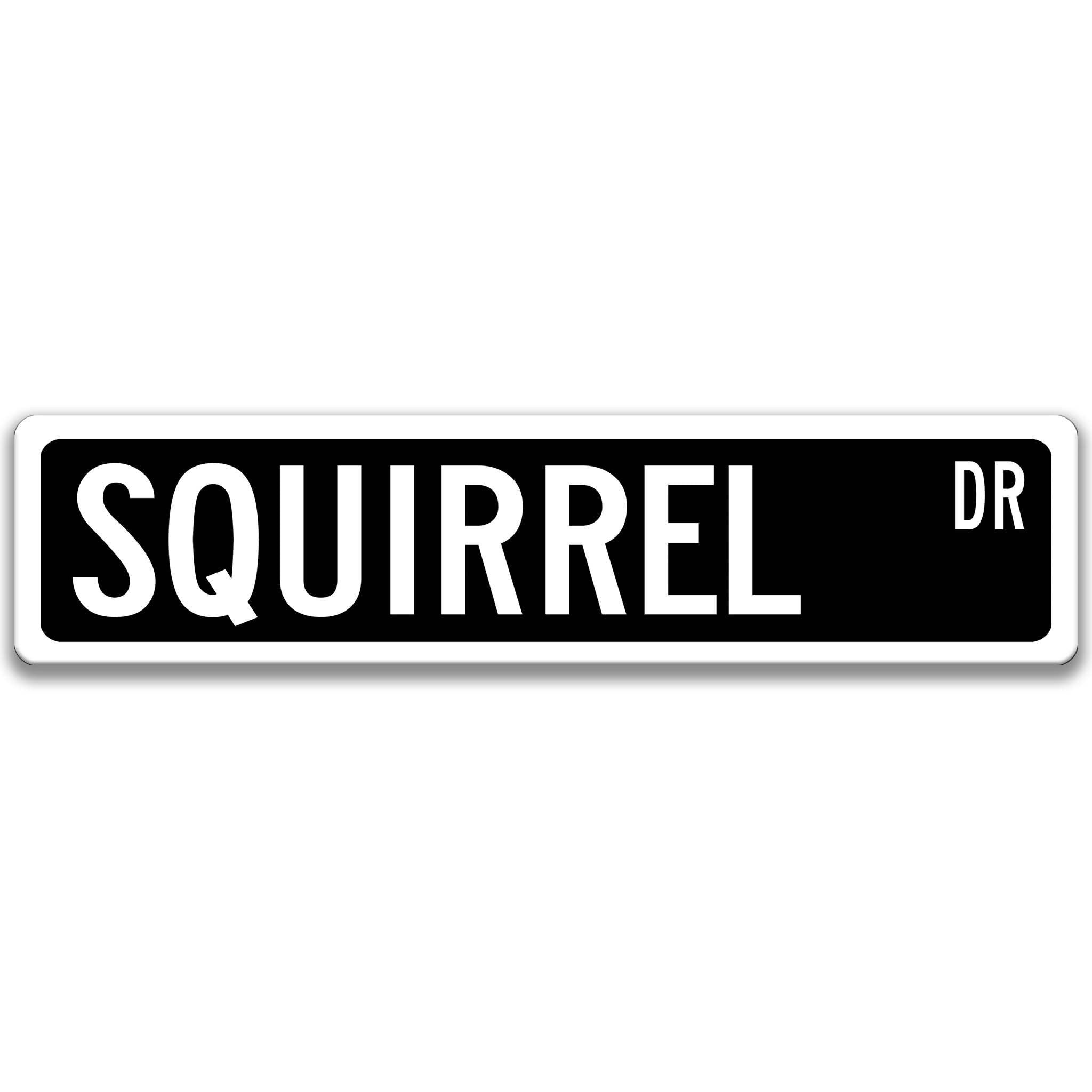 Squirrel Metal Street Sign