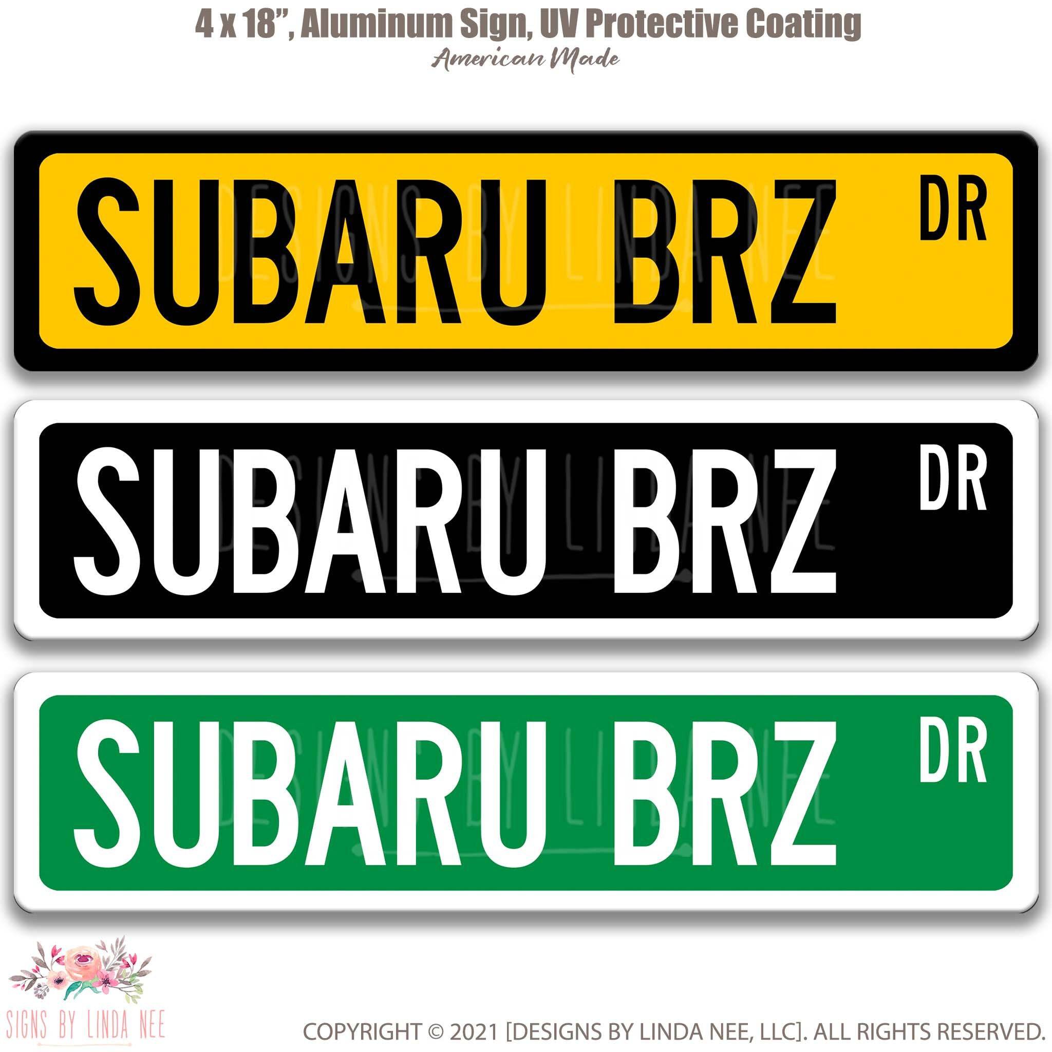 Subaru BRZ Metal Street Sign