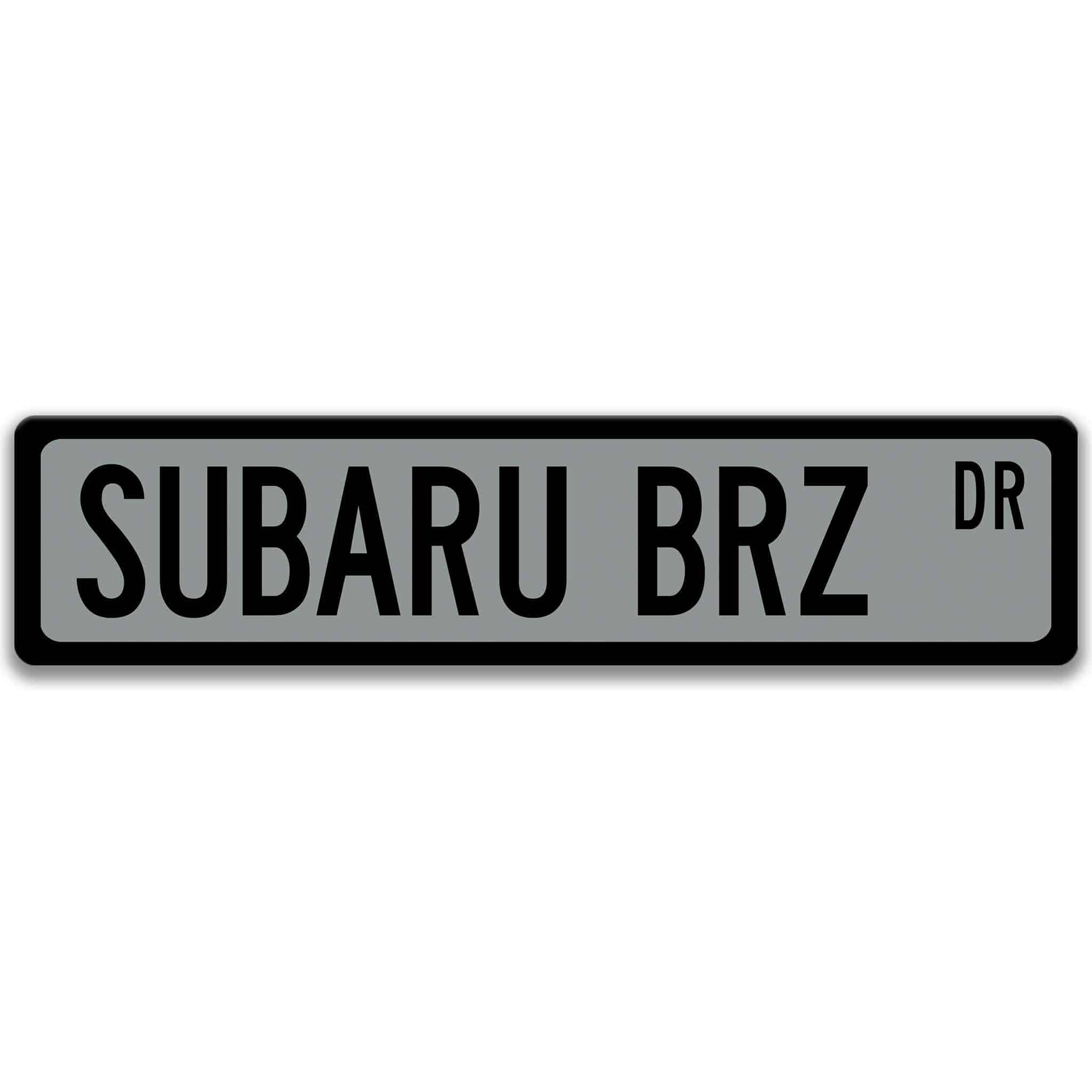 Subaru BRZ Metal Street Sign