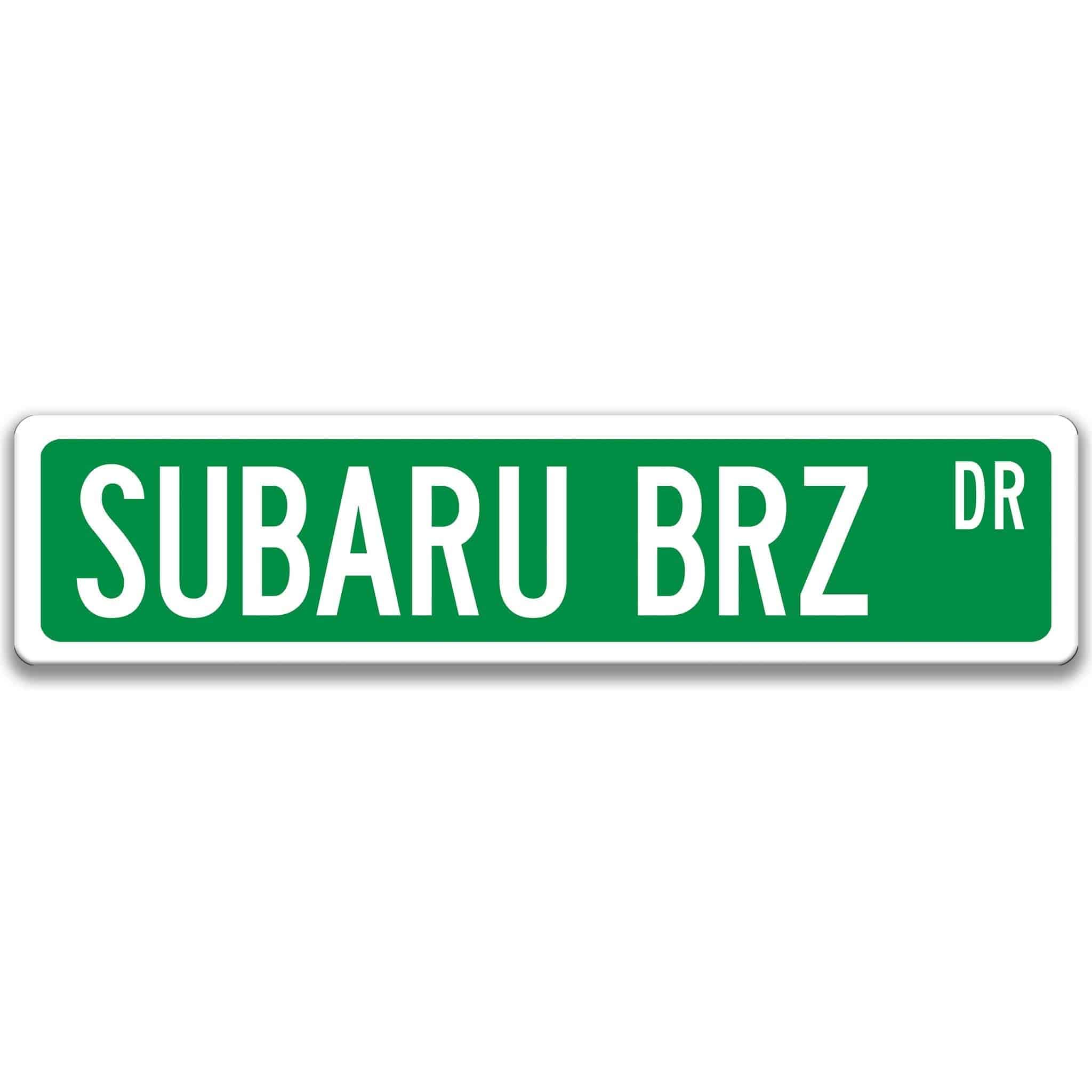 Subaru BRZ Metal Street Sign