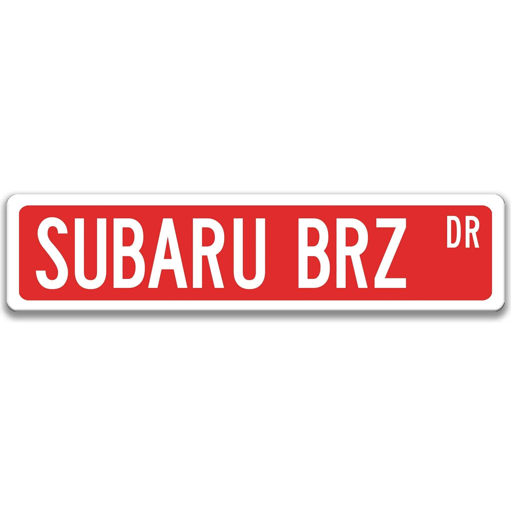 Subaru BRZ Metal Street Sign