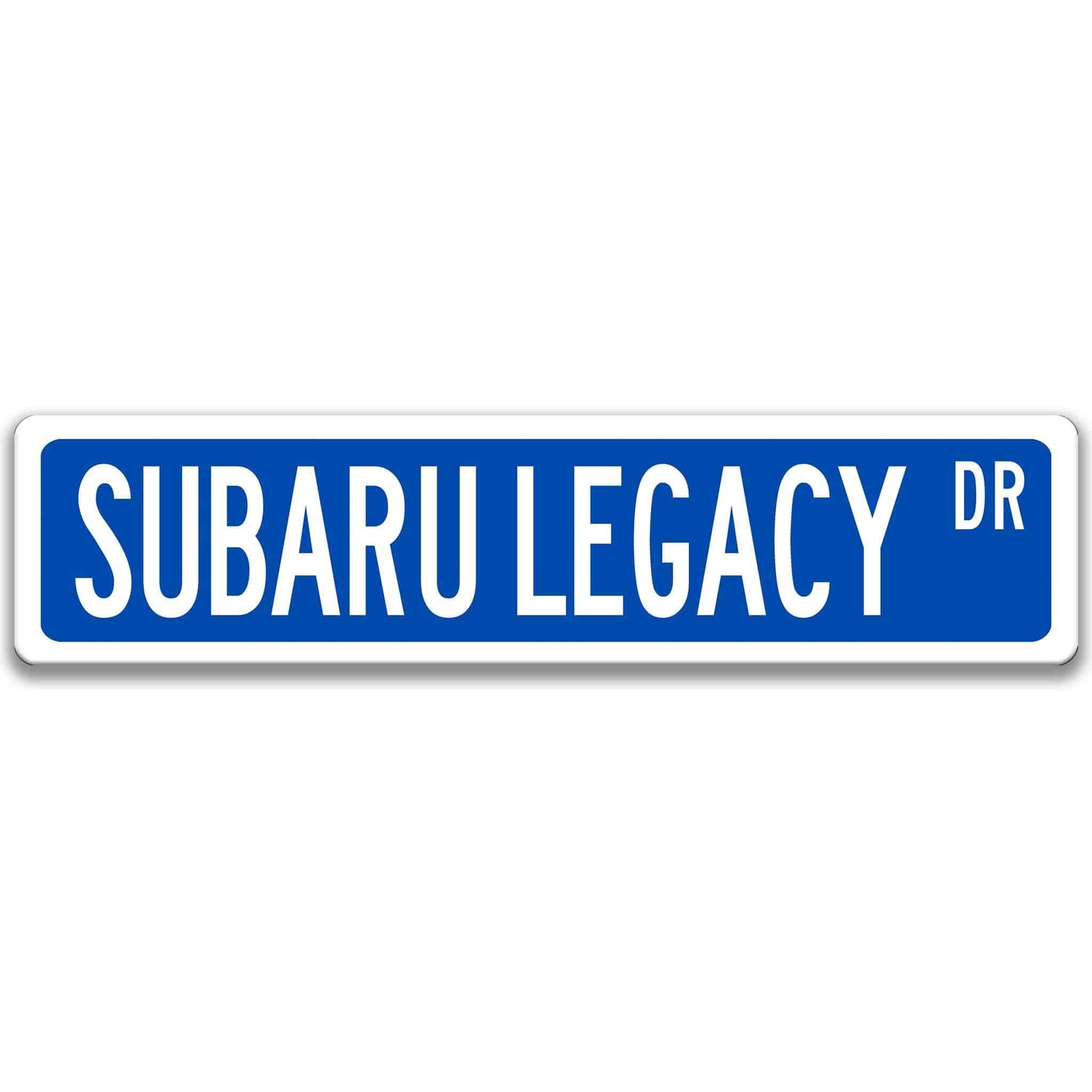 Subaru Legacy Metal Street Sign