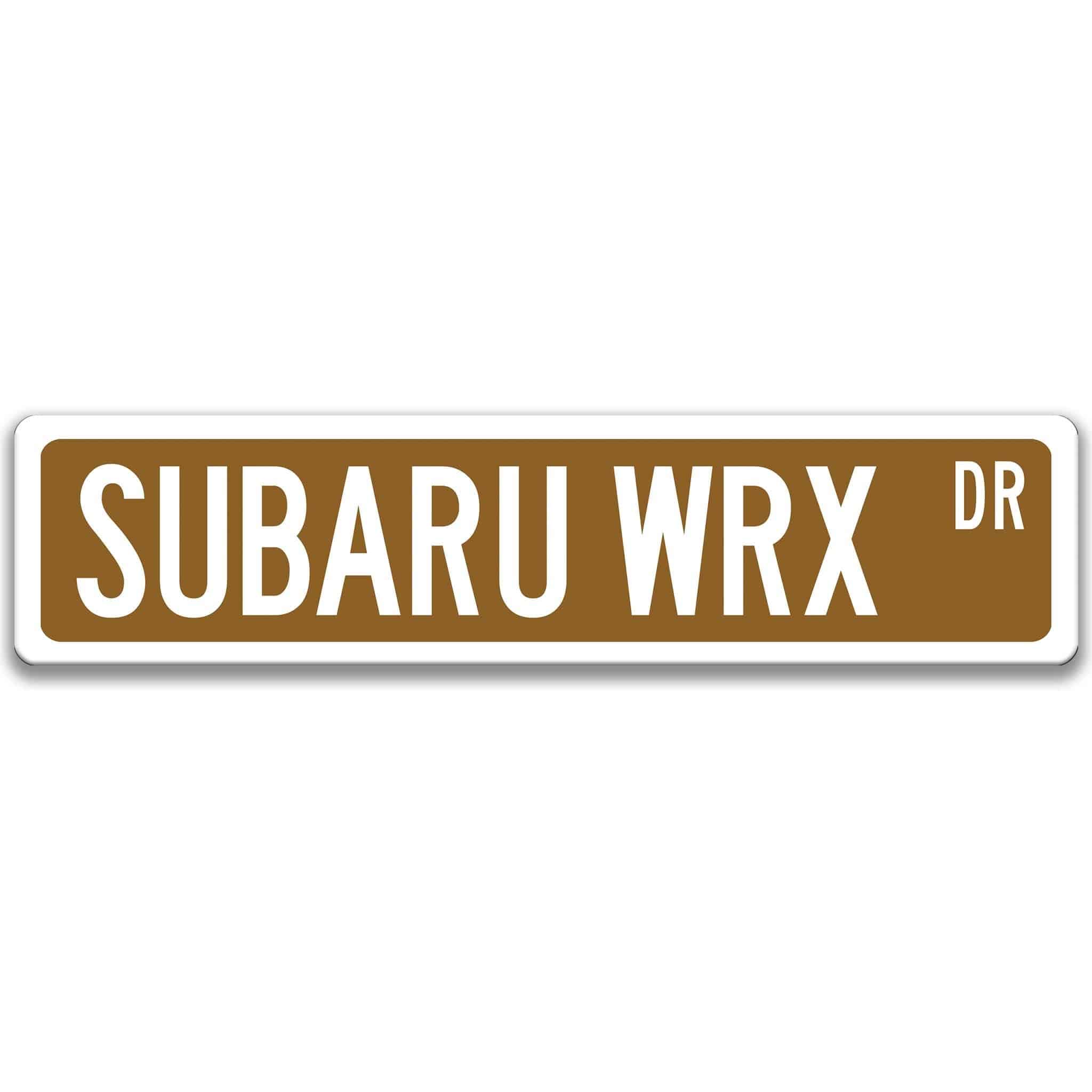 Subaru WRX Metal Street Sign