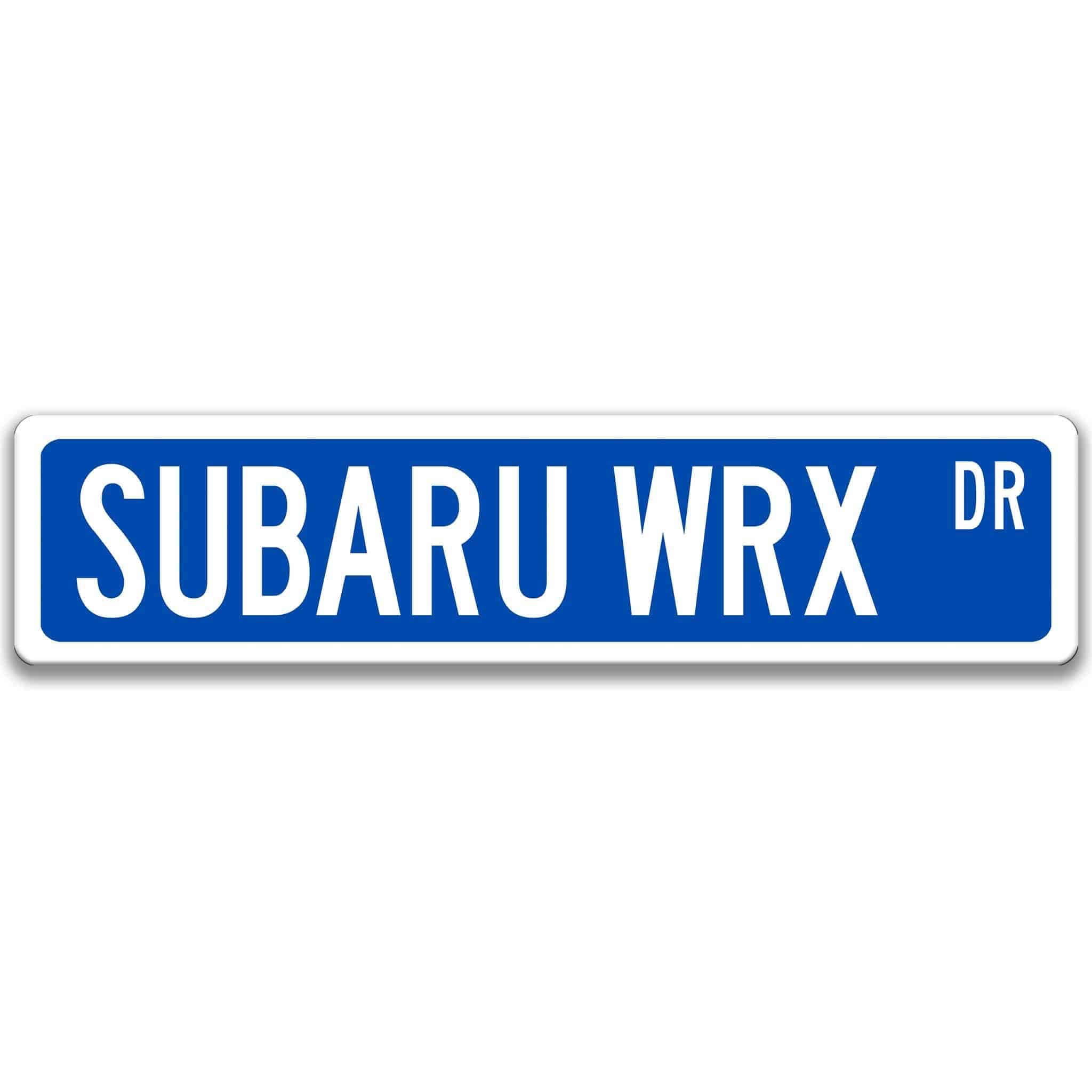 Subaru WRX Metal Street Sign