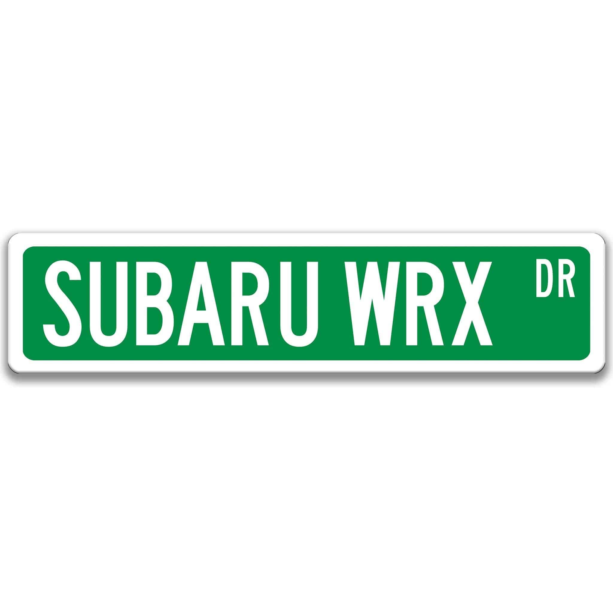Subaru WRX Metal Street Sign