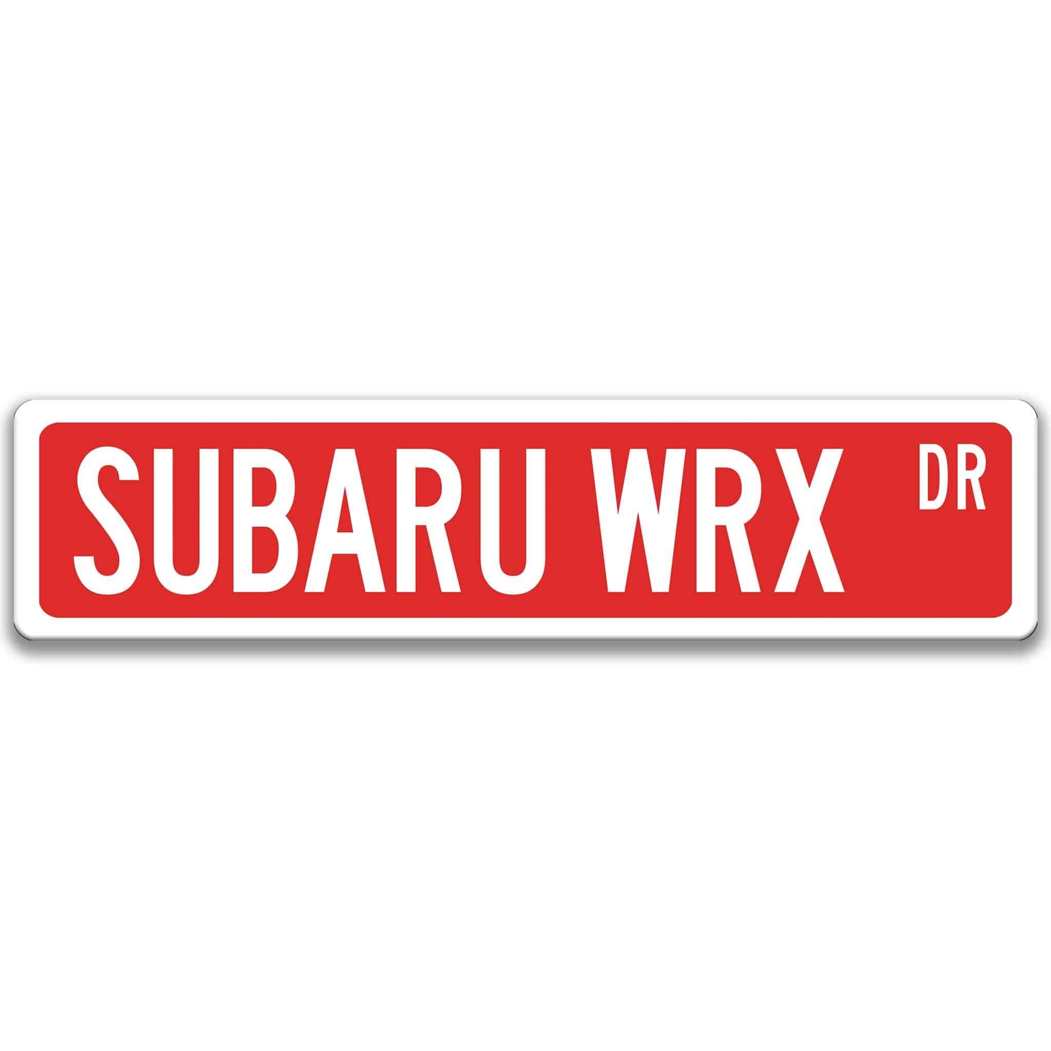 Subaru WRX Metal Street Sign