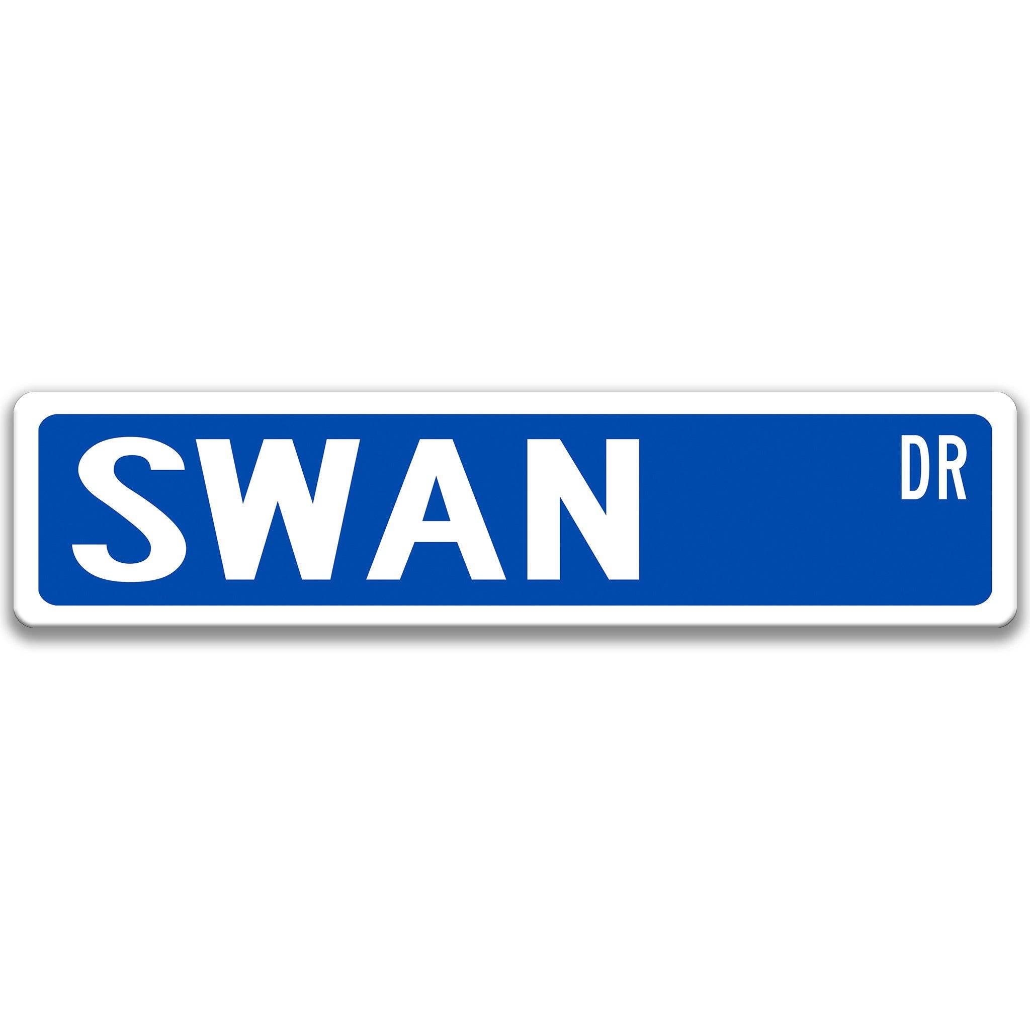 Swan Metal Street Sign