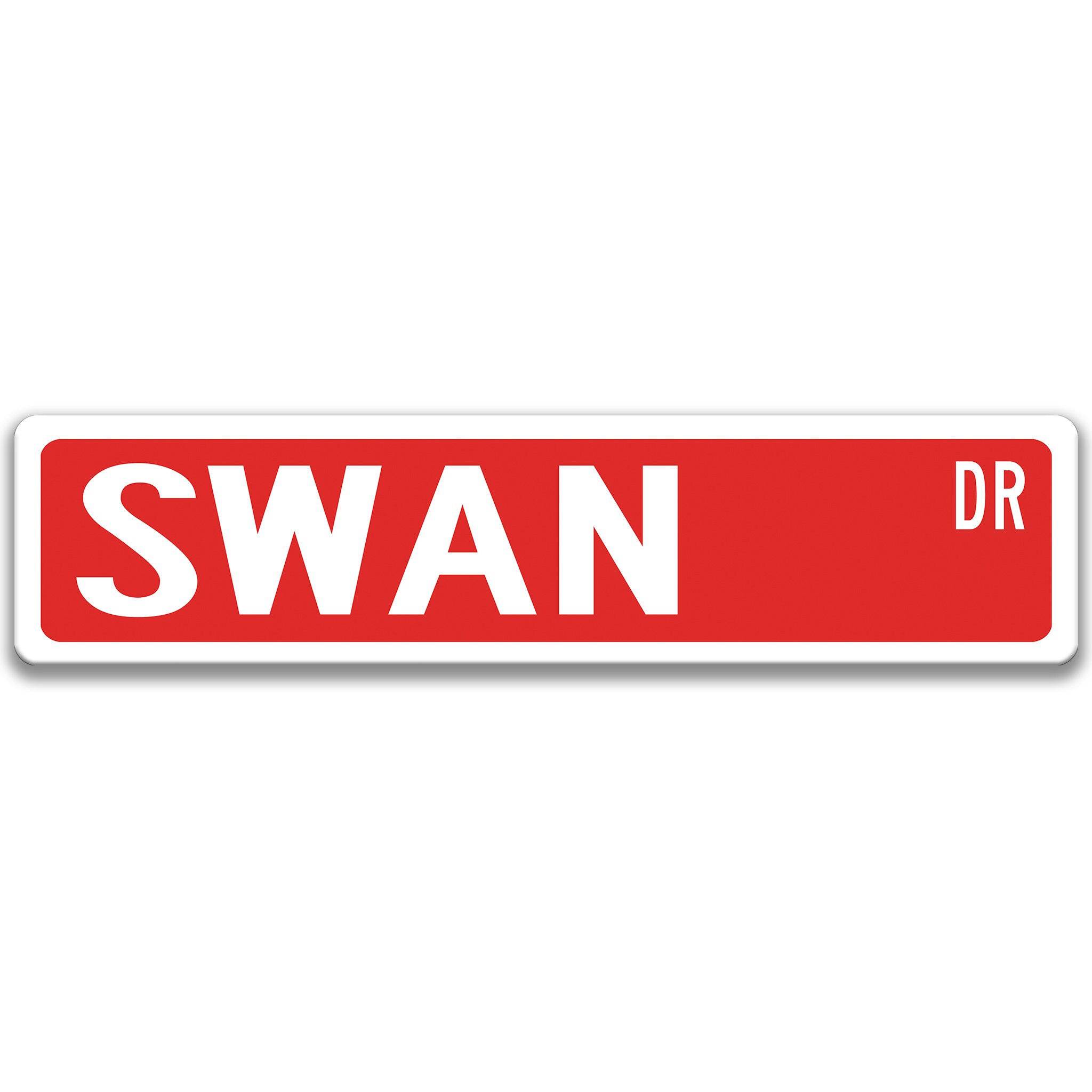 Swan Metal Street Sign