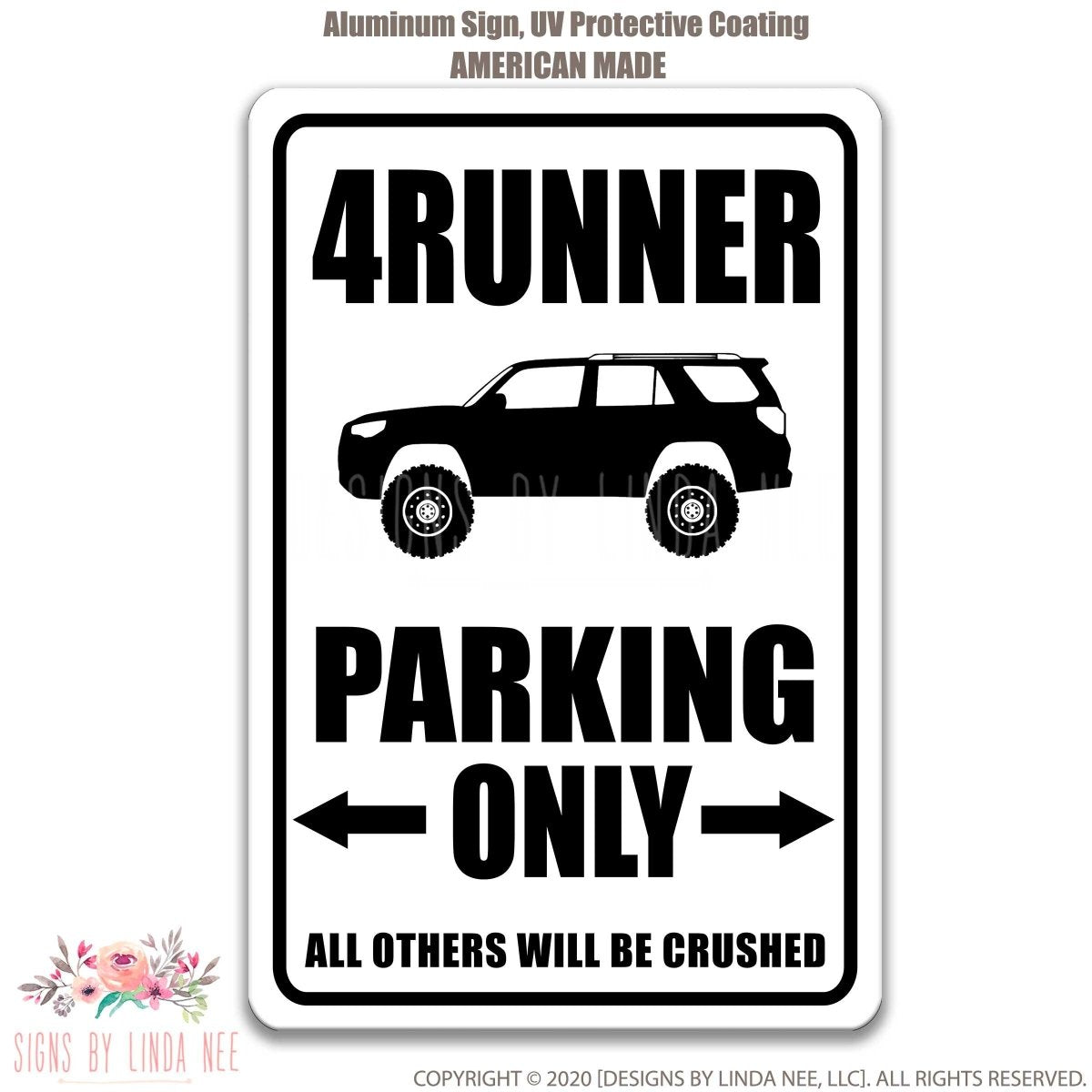 Toyota 4Runner Parking Metal Sign