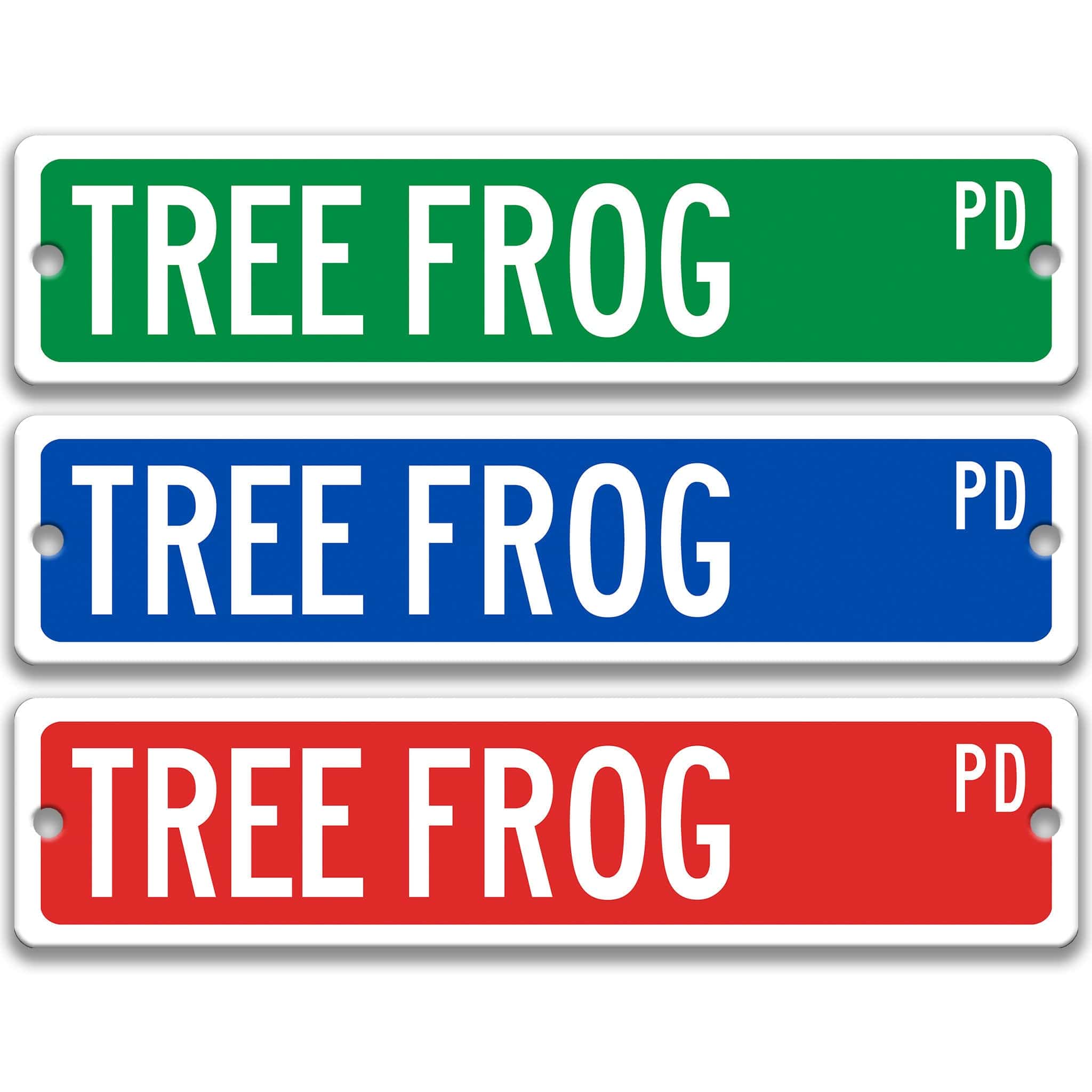 Tree Frog Metal Street SignDesigns by Linda Nee