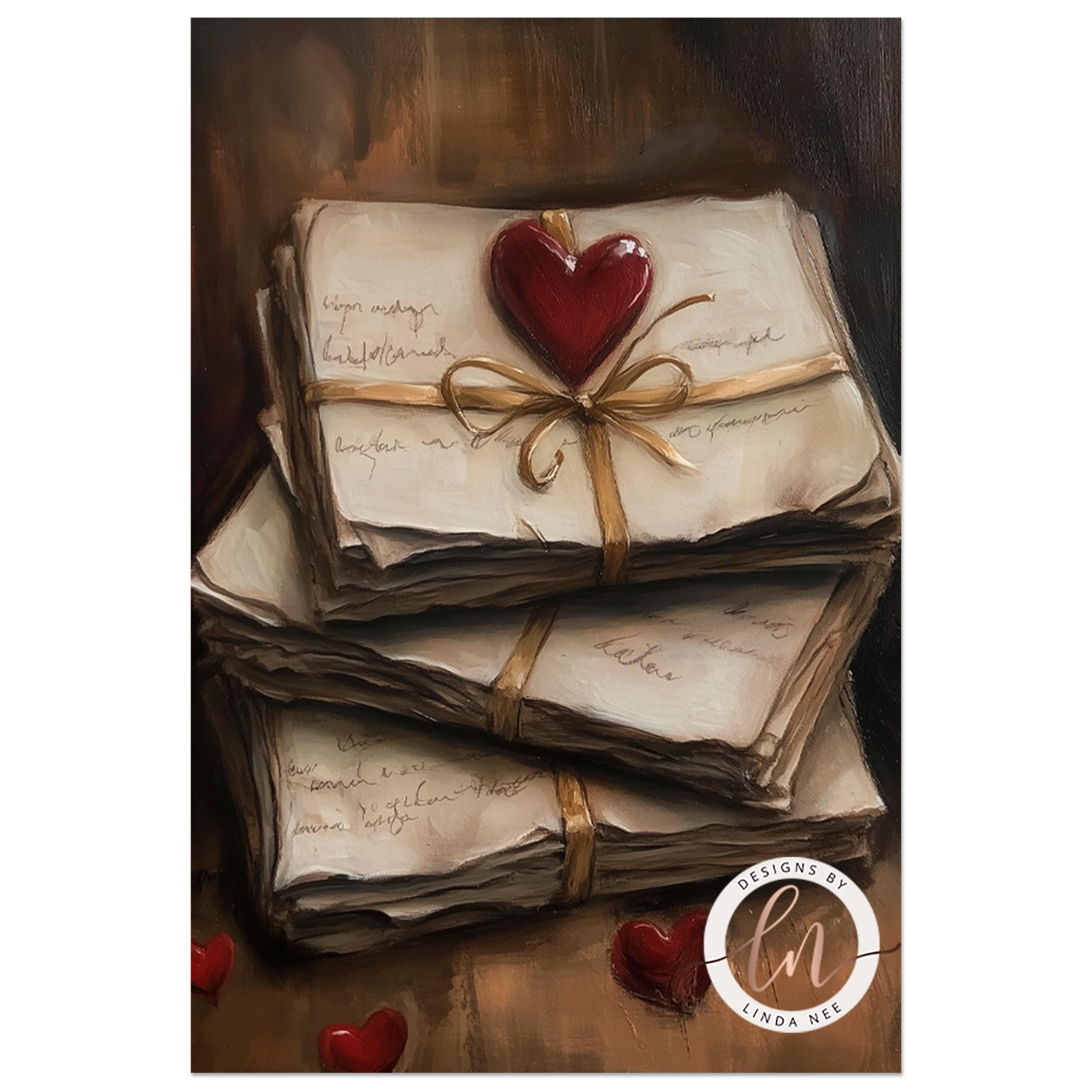 Vintage Love Letters Art
