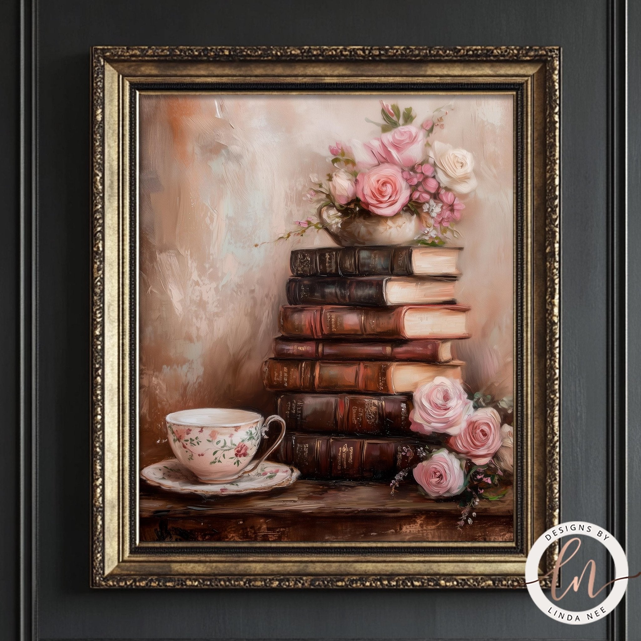 Vintage Tea & Books Decor