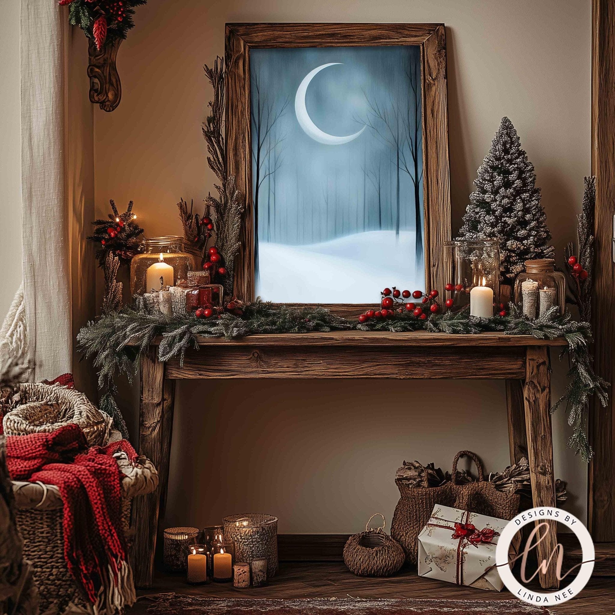 Winter Moonlit Forest Wall Art - Metal & Fine Art Decor