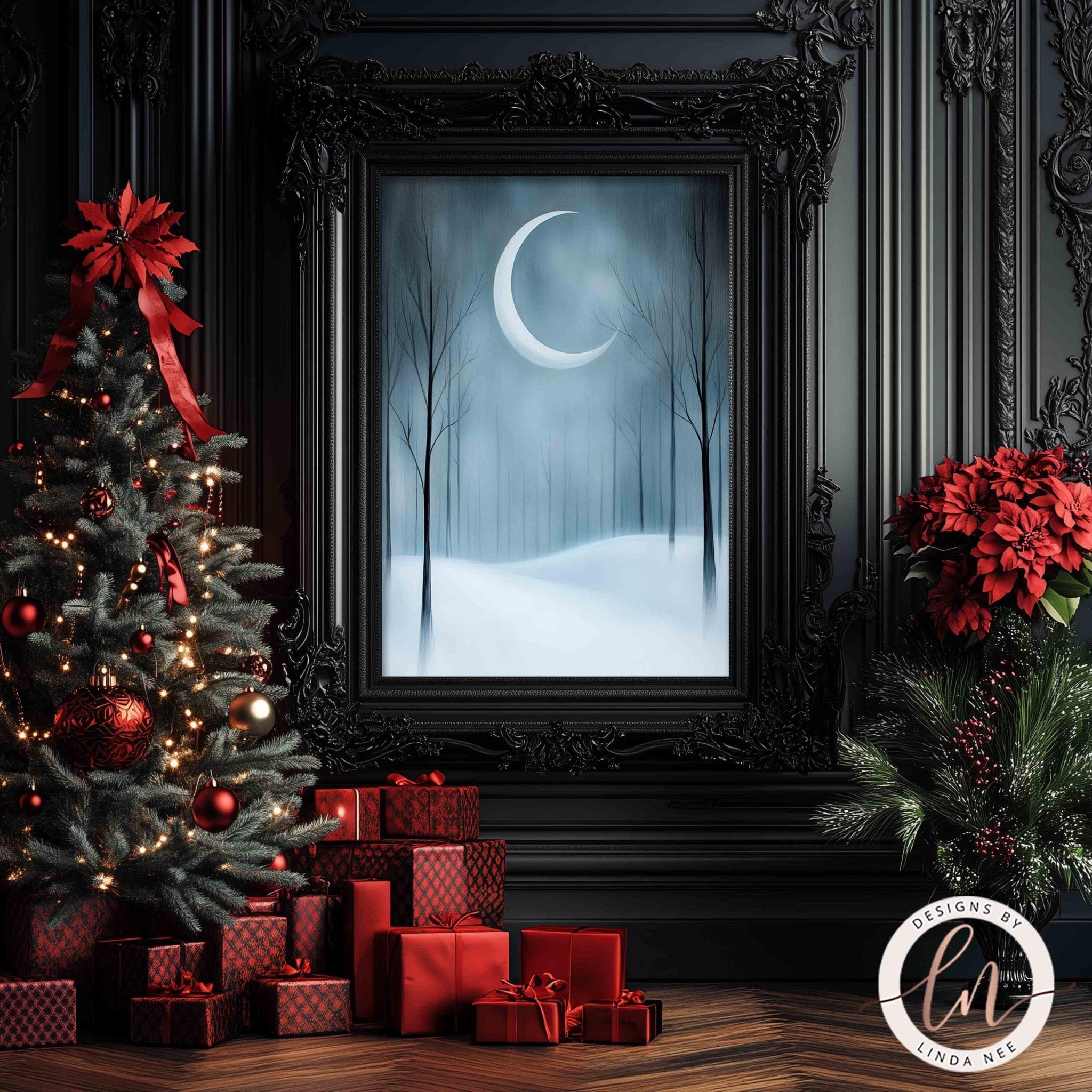 Winter Moonlit Forest Wall Art - Metal & Fine Art Decor