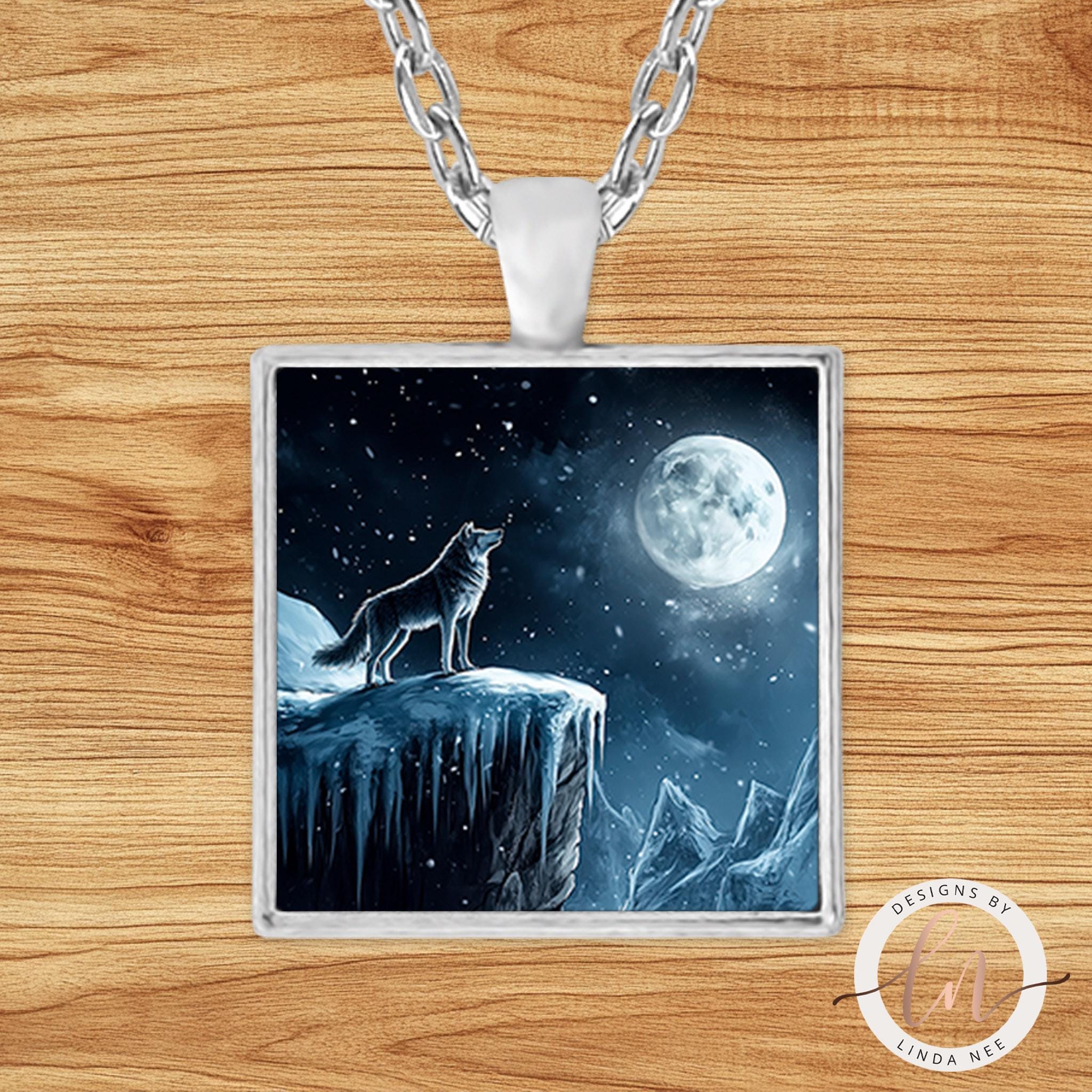 Wolf Necklace - Howl at the Moon Winter Spirit Animal Gift