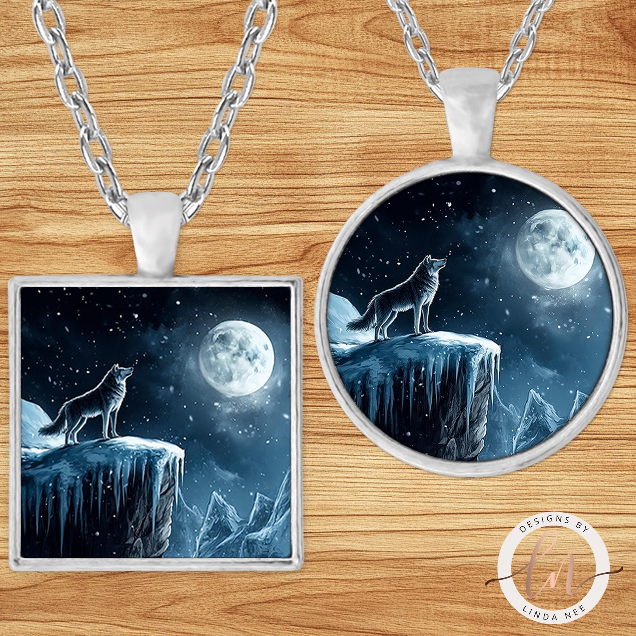 Wolf Necklace - Howl at the Moon Winter Spirit Animal Gift