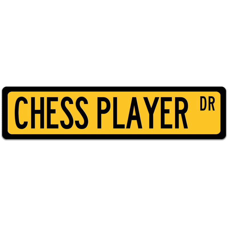 Chess Player Street Sign