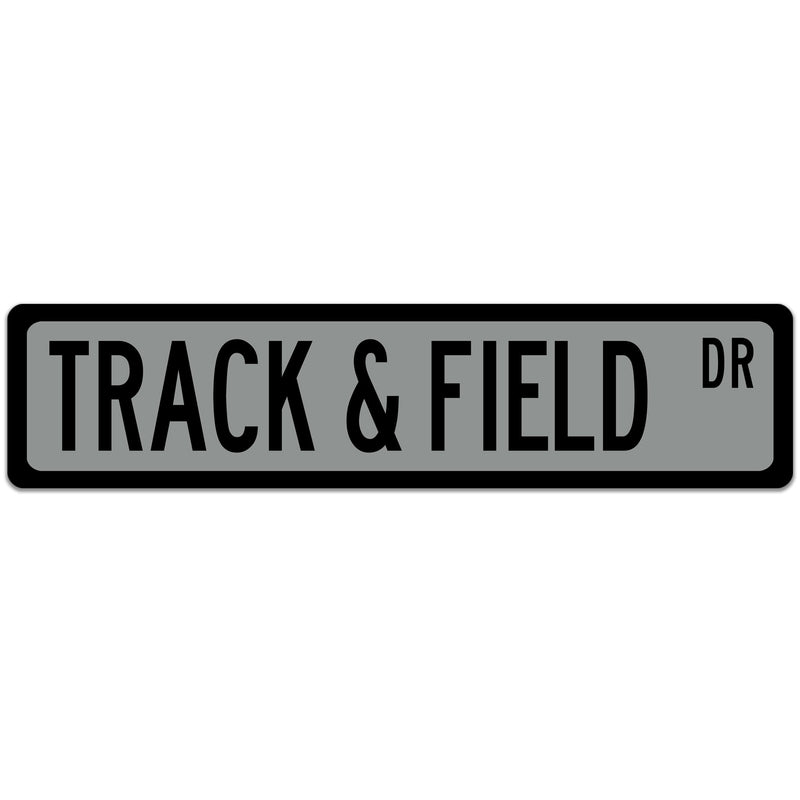 Track and Field Street Sign