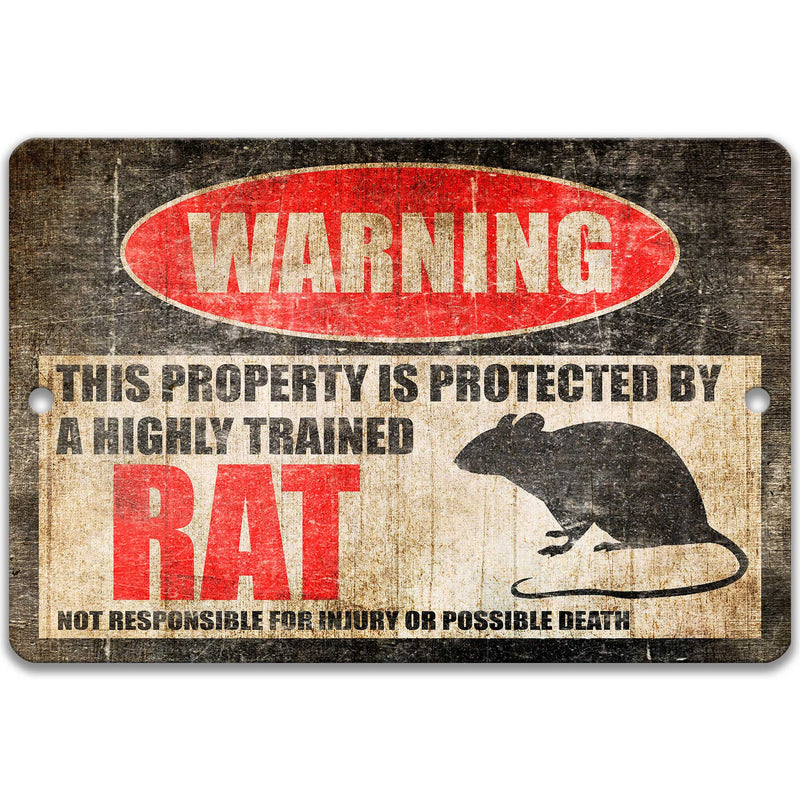 Rat Property Protected Sign