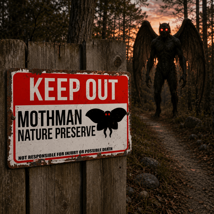 Mothman & Winged Cryptid Signs