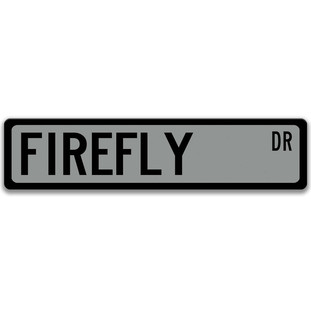 Green Firefly aluminum street sign with white lettering