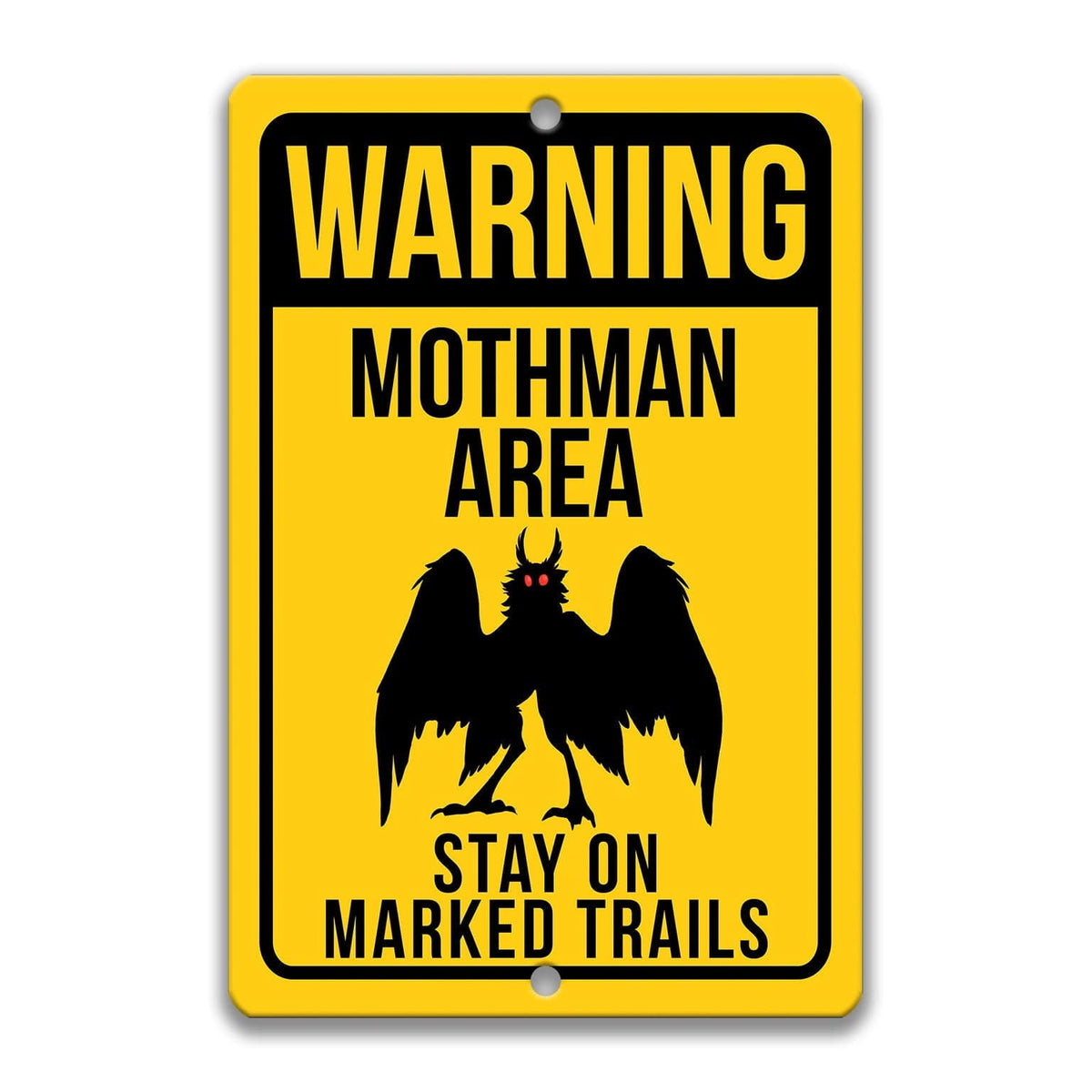 Official Warning Mothman Metal Sign