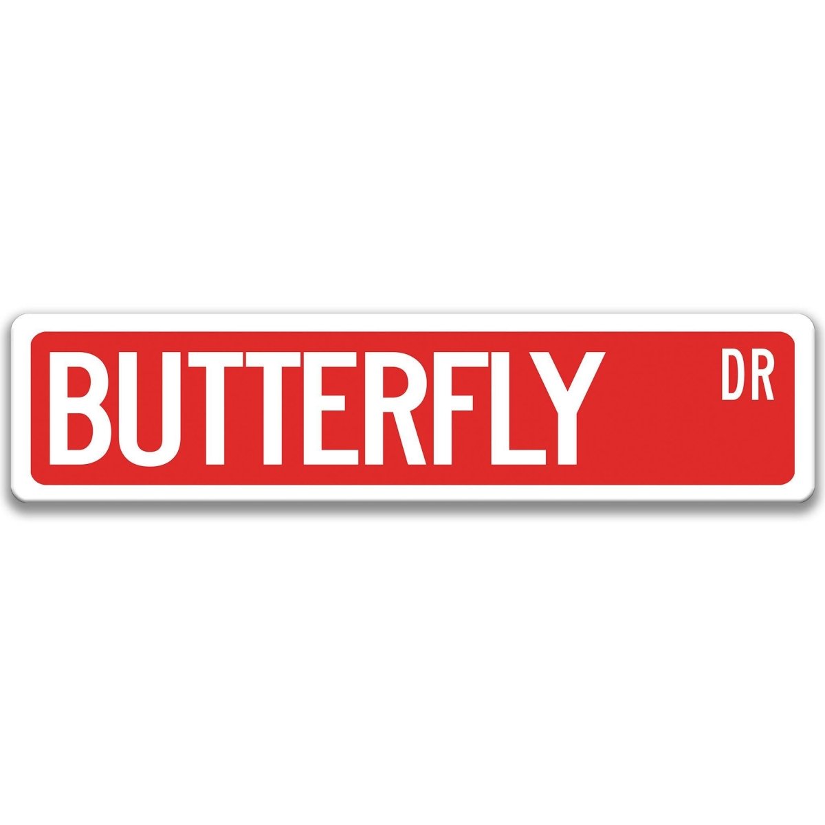 Butterfly Garden Metal Street Sign