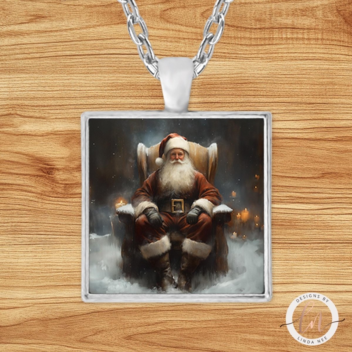 Father Christmas Candlelit Pendant Necklace